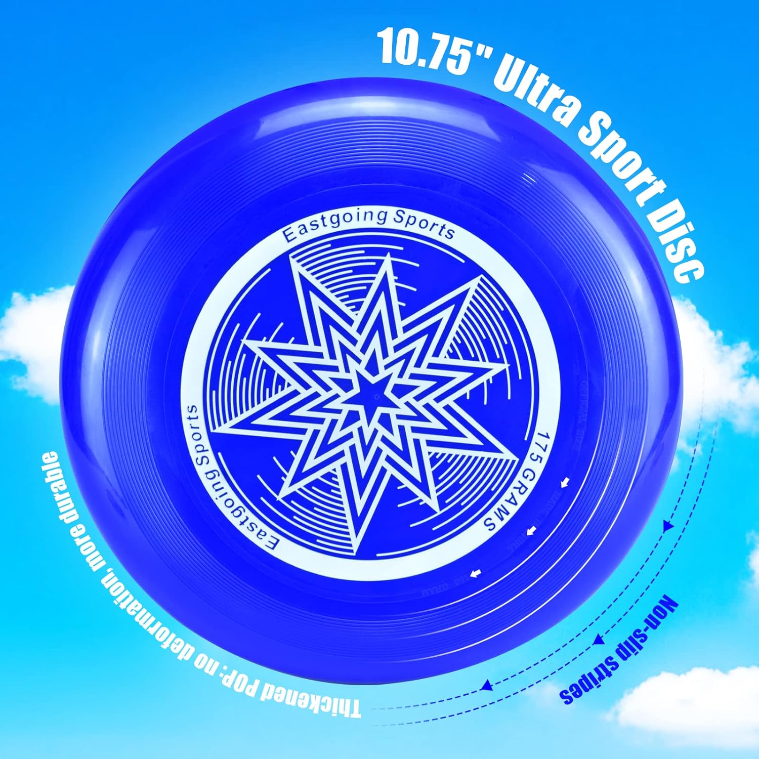 Eastgoing Outdoor Flying Disc Game Set, Bottle Game with Height Adjustment Button und Score Tracker, Outdoor Polish Horseshoes Game Set for Lawn, Backyard, Park, Camping，Beach Game