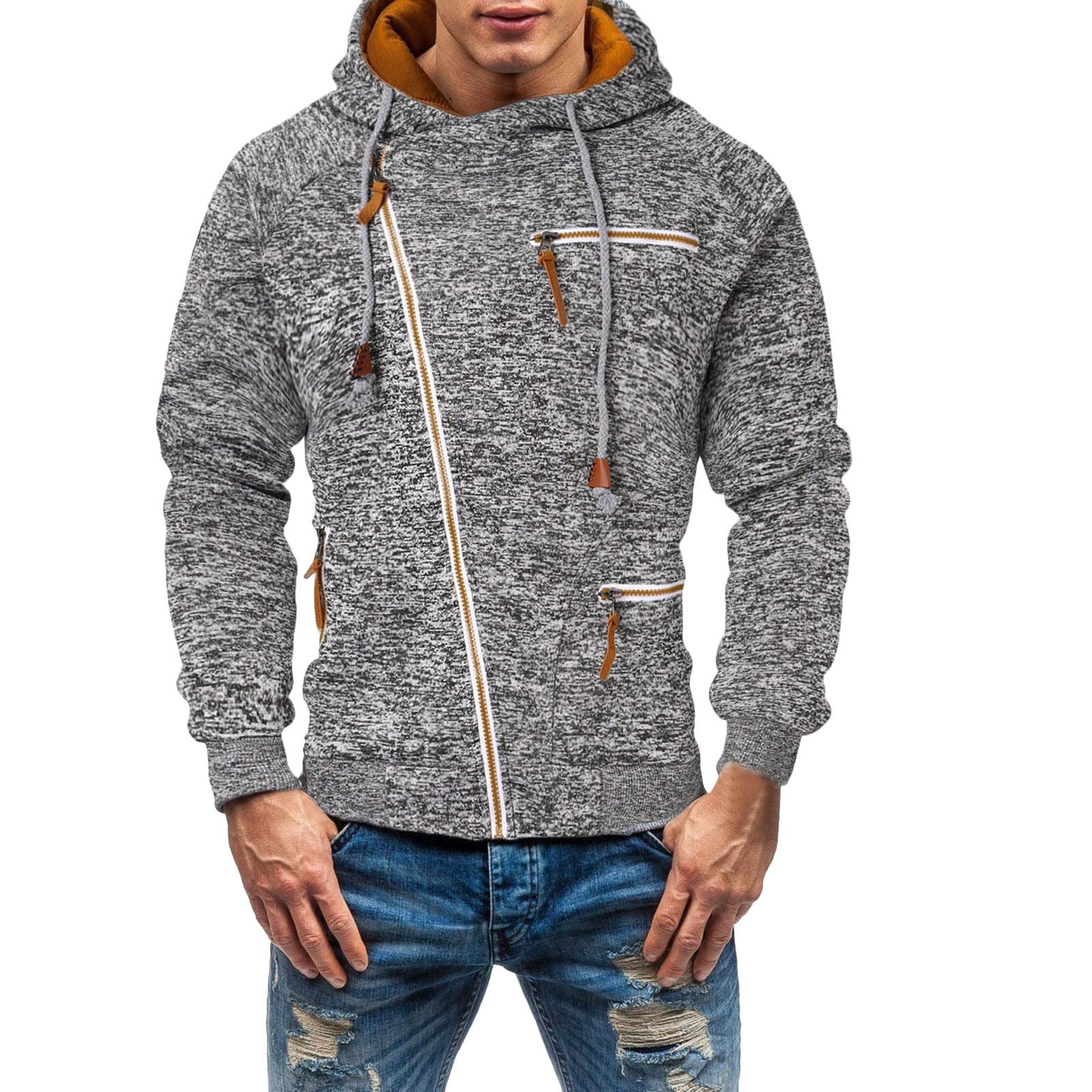 Mens Hoodies, Men's Hoodie Sweatshirt Pullover Drawstring Hooded Athletic Sweat Shirt Hoodies Long Sleeve with Pocket