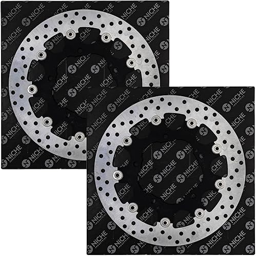 Miniatura 2 de NICHE Juego de rotor de freno delantero para Suzuki Vstrom 1000 650 Katana 650 GSXS750 GSX1250FA 59210-31J00 59210-44G11