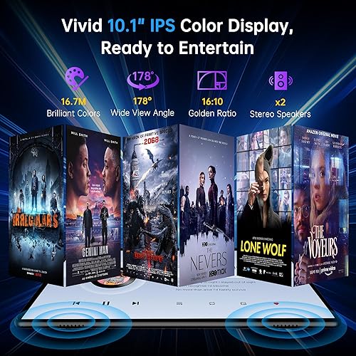 Miniatura 4 de Topsand Tablet Android 14 de 10 pulgadas con ranura para tarjeta SIM desbloqueada, 10 GB de RAM, 32 GB ROM, 1 TB expandible, cámara de 8 MP, WiFi