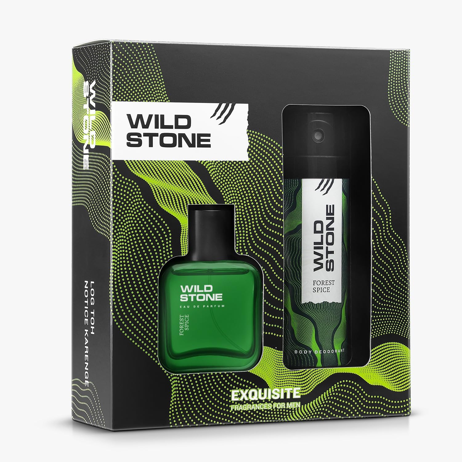 Wild Stone Gift Set For Men With Forest Spice Deodorant, 150ml & Perfume 50ml, Perfume Spray & Deo Combo, Premium Gift For Husband