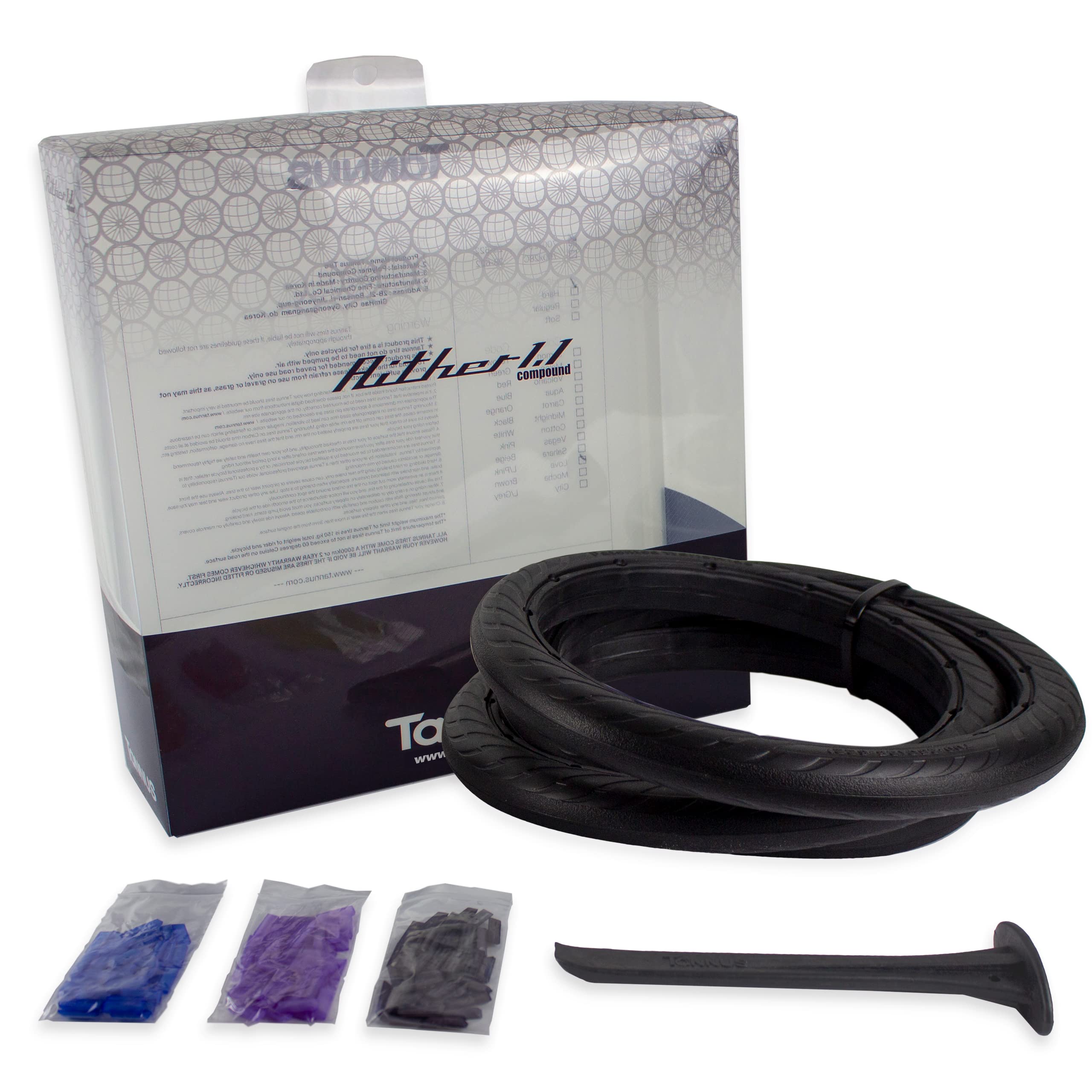 Cubierta 100% Antipinchazos 700x25c (25-622) | Tannus Airless Tire New Slick | Neumático Sólido para Bici Carretera (1 Unidad)