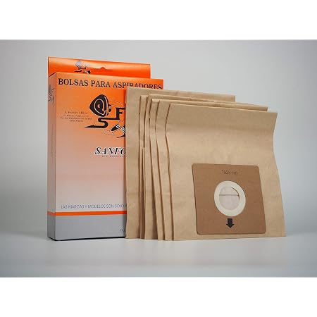 Sanfor 64080 Caja Bolsa Aspirador SOLAC R-SO917-919 6 Unidades, Papel,  MARRÓN : Amazon.es: Hogar y cocina