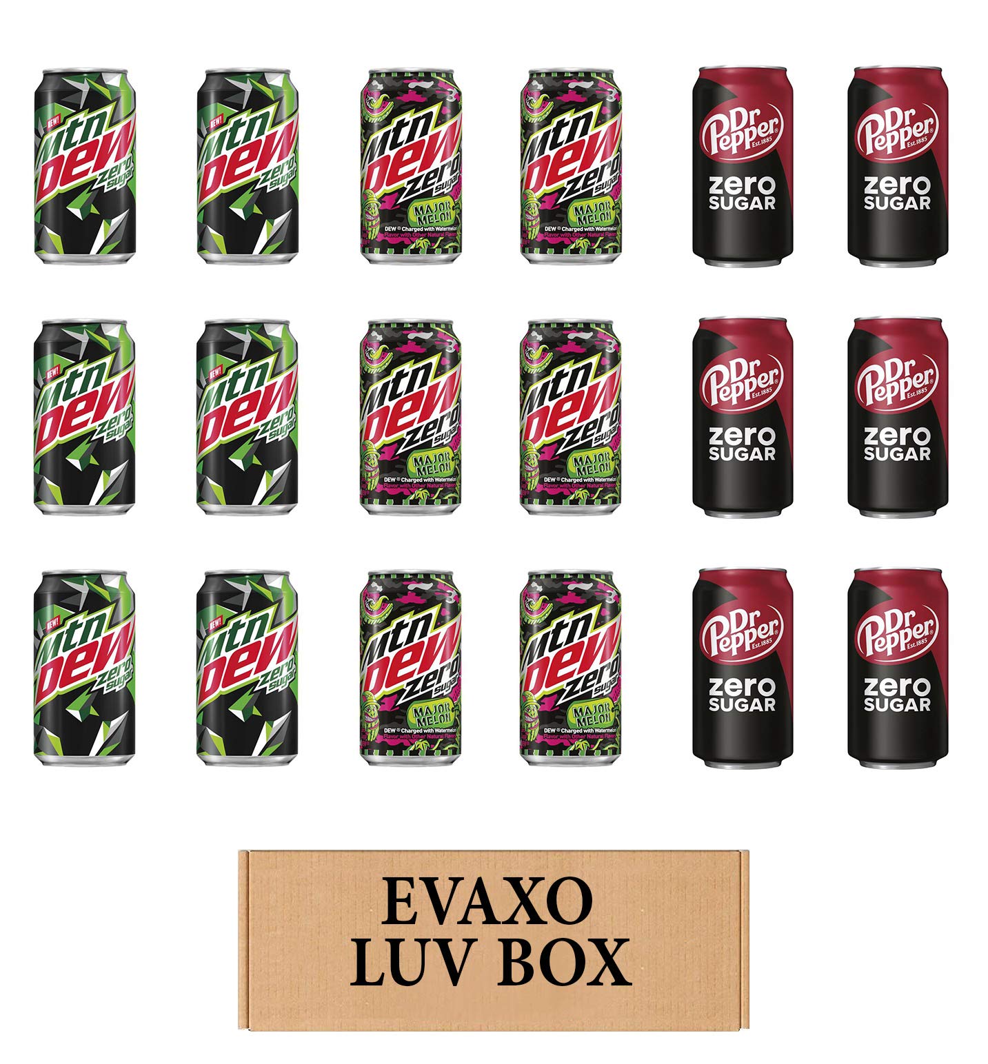 Luv Box Buy LUV BOX – VARIETY ZERO SUGAR SOFT DRINKS 12oz , PACK OF 18 ,Mtn Dew ...
