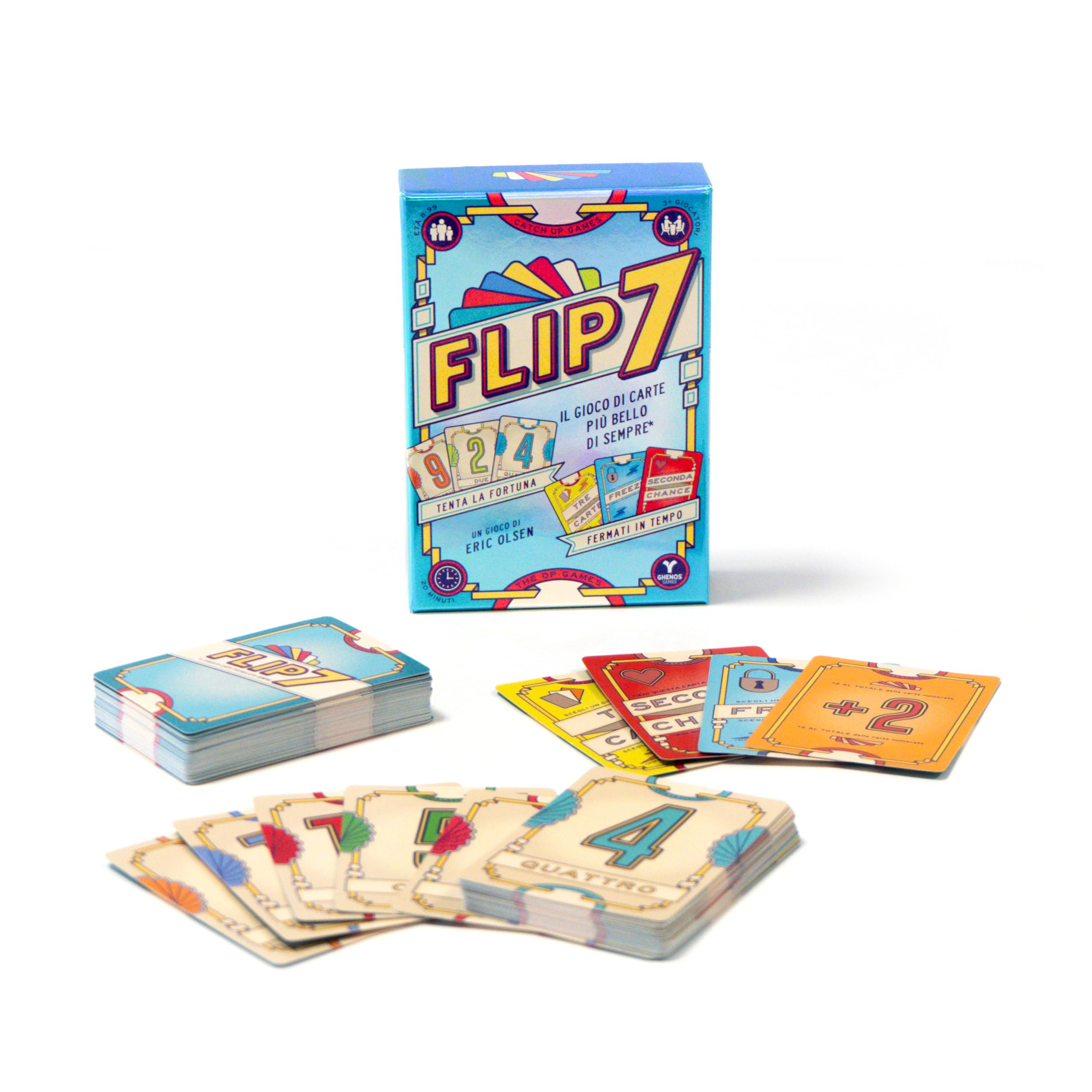 Flip 7 - Gioco di Carte in Italiano per Tutti - Party Game - Gioco Competitivo per 3+ Giocatori