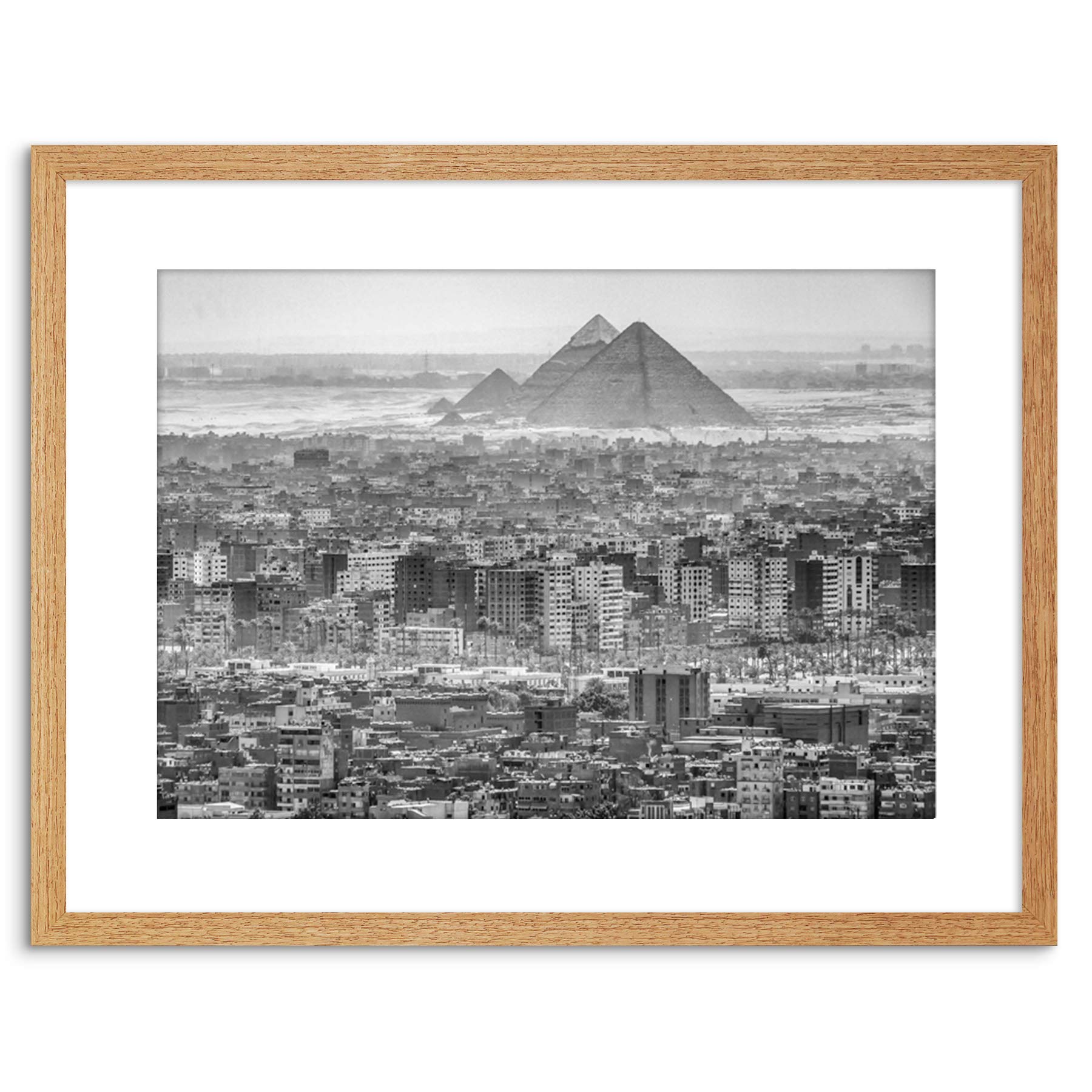 Wee Blue Coo VINTAGE PHOTO AERIAL CAIRO EGYPT PYRAMID CITYSCAPE FRAMED PRINT F97X2635
