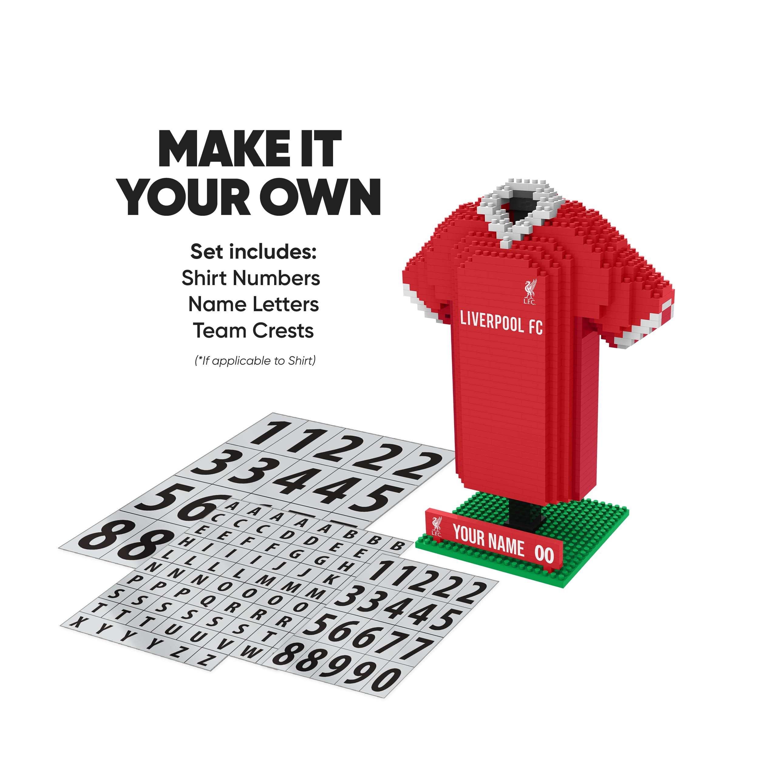 FOCO Camiseta de escritorio de fútbol 3D BRXLZ personalizada con licencia oficial (Liverpool FC (861 piezas))