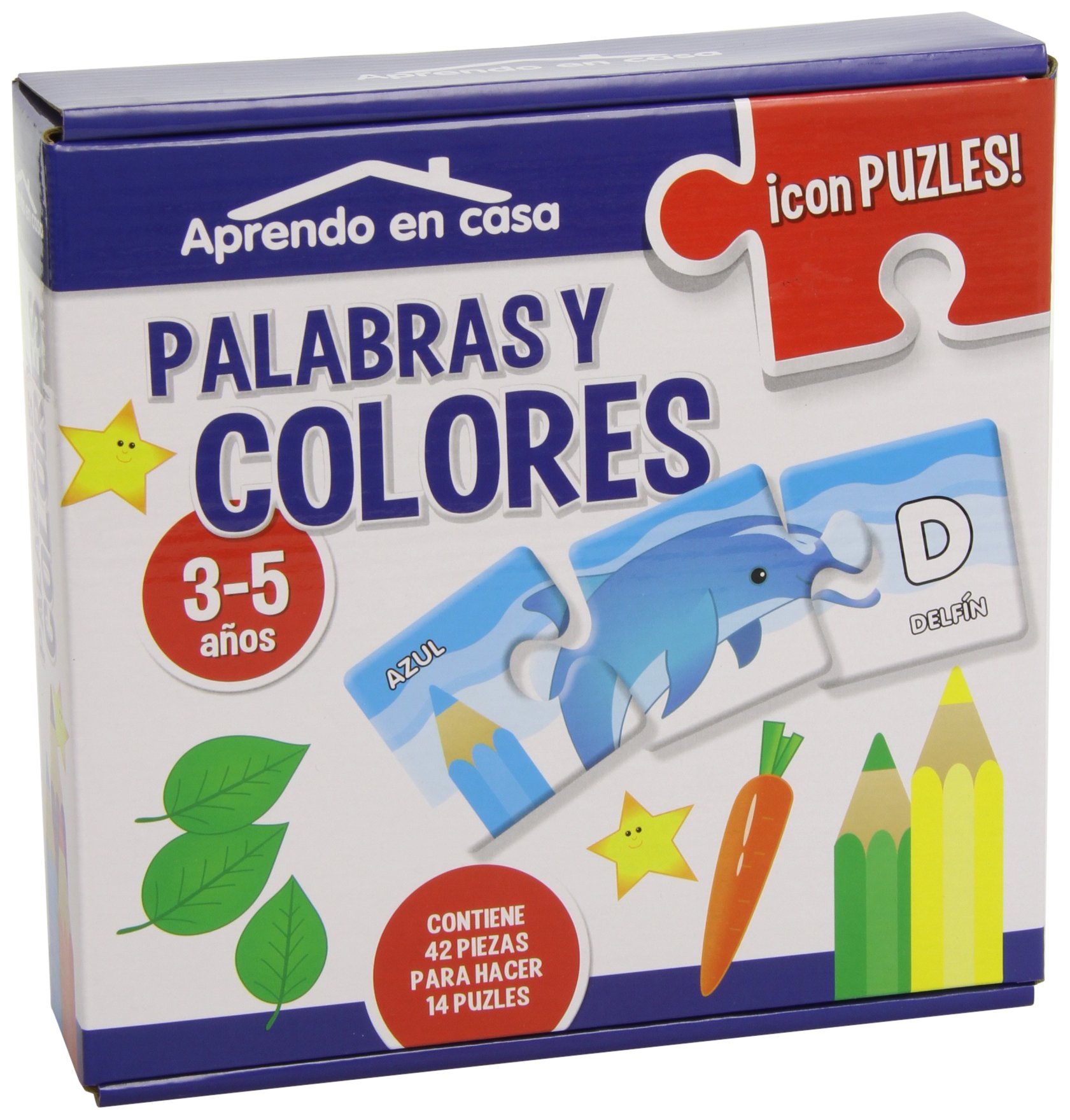 APRENDO EN CASA LAS PALABRAS Y LOS COLORES PUZLES EDUCATIVOS (3-5 años)