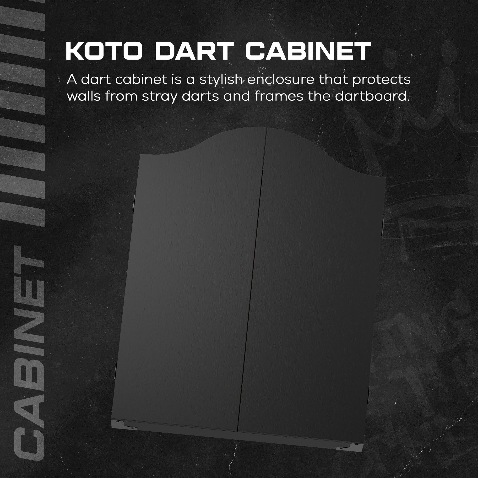 KOTO - Cabinet Plain Dartschrank, Dart Schrank für Zuhause, Whiteboards, Praktische Aufbewahrung & Dart-Spielvergnügen