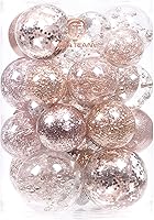 Vista 47 de Sea Team Adornos de esferas navideñas de plástico transparente irrompibles, decorativos, set de esferas de Navidad rellenas de decoraciones Azul