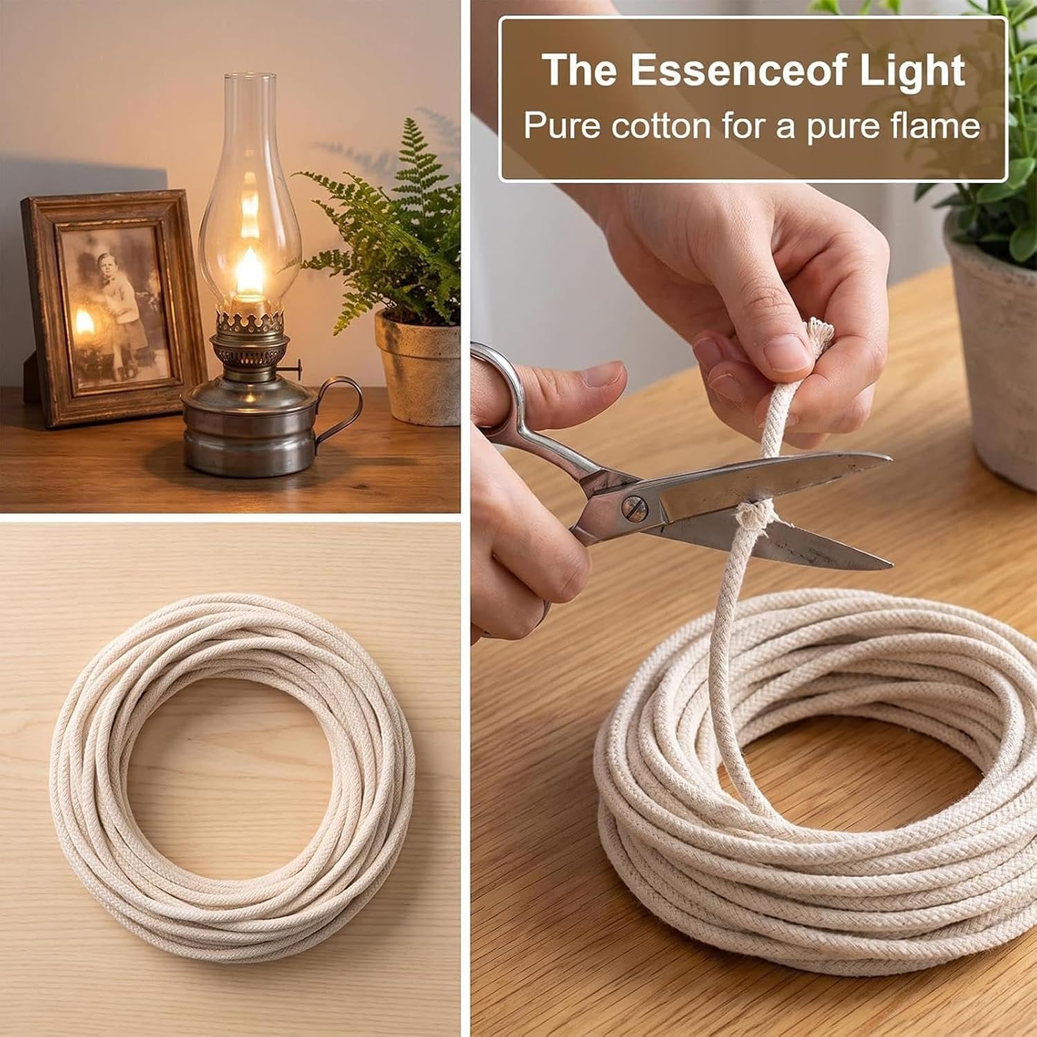 328 Feet Round Cotton Oil Lamp Wick 4-7MM For Kerosene Burner Lighting image 4