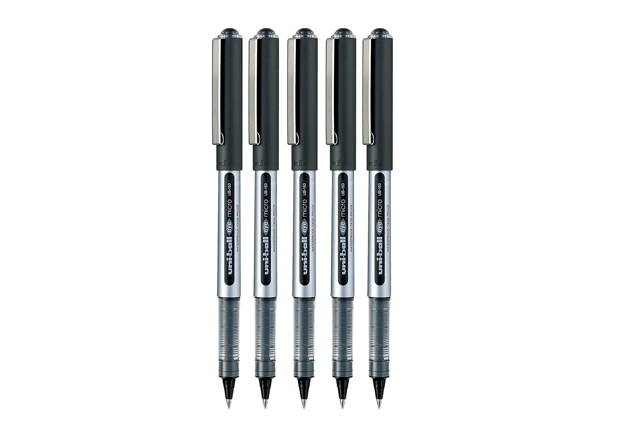 Penna Rollerball Uni-ball UB-150 Eye Micro - Inchiostro Blu 0.5mm, Confezione Da 3 - Foto 6