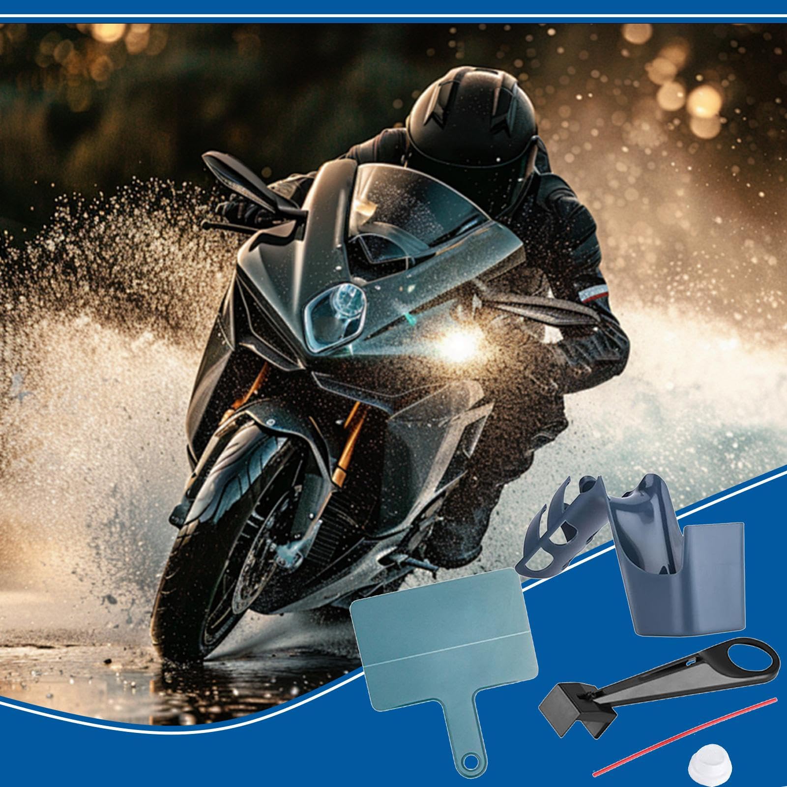 Ręczny środek do czyszczenia łańcucha, przenośne narzędzie motocyklowe, 4-częściowy zestaw ze szczotką do olejowania, solidne akrylowe urządzenie mycia, ergonomiczne akcesorium garażu, aplikator