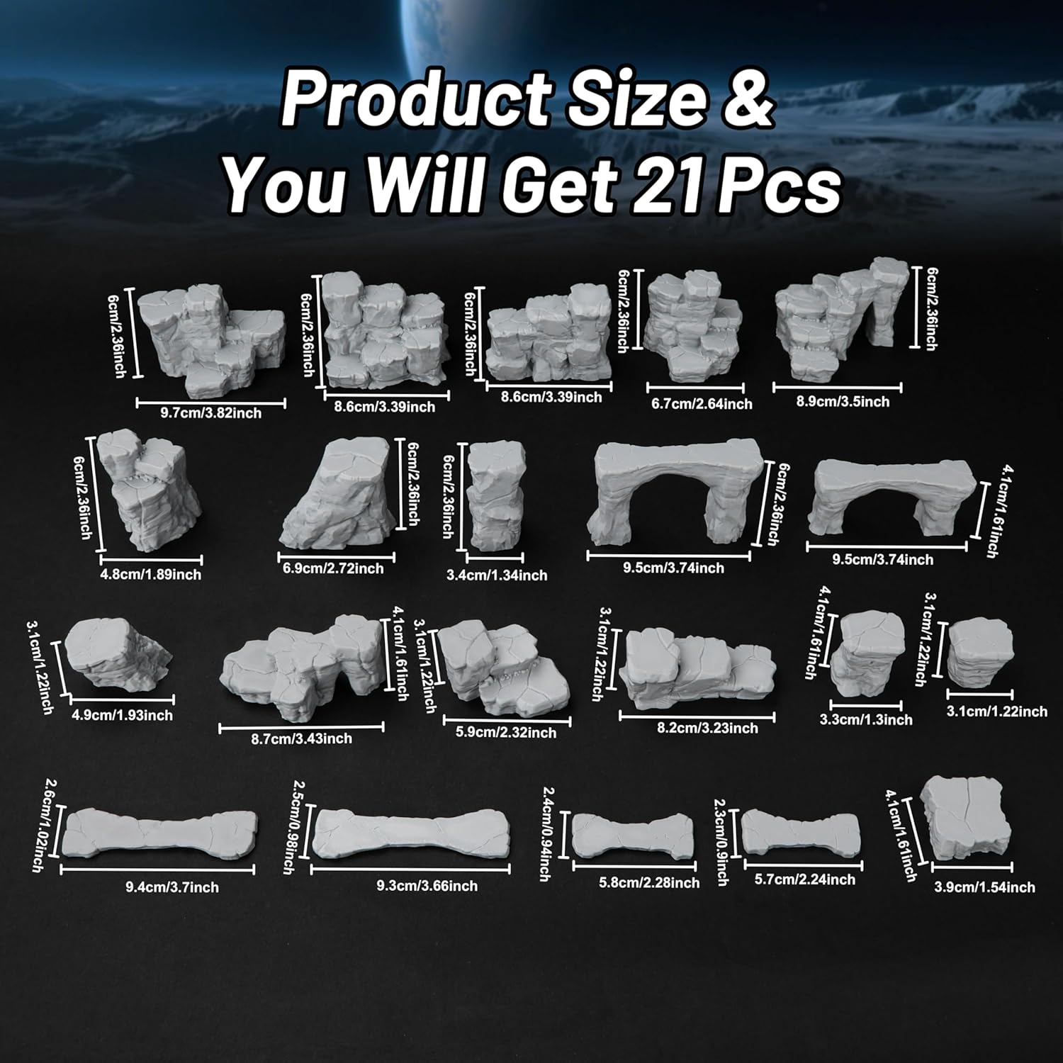 RPG Terrain AF693 The Pit Canyon Scene for DND Campaigns – The Pit Canyon Modular Scenery Set with Rock Bridges, TTRPG Structures, Map Accessories for 28–32mm Characters, Wargame and Roleplay Ready