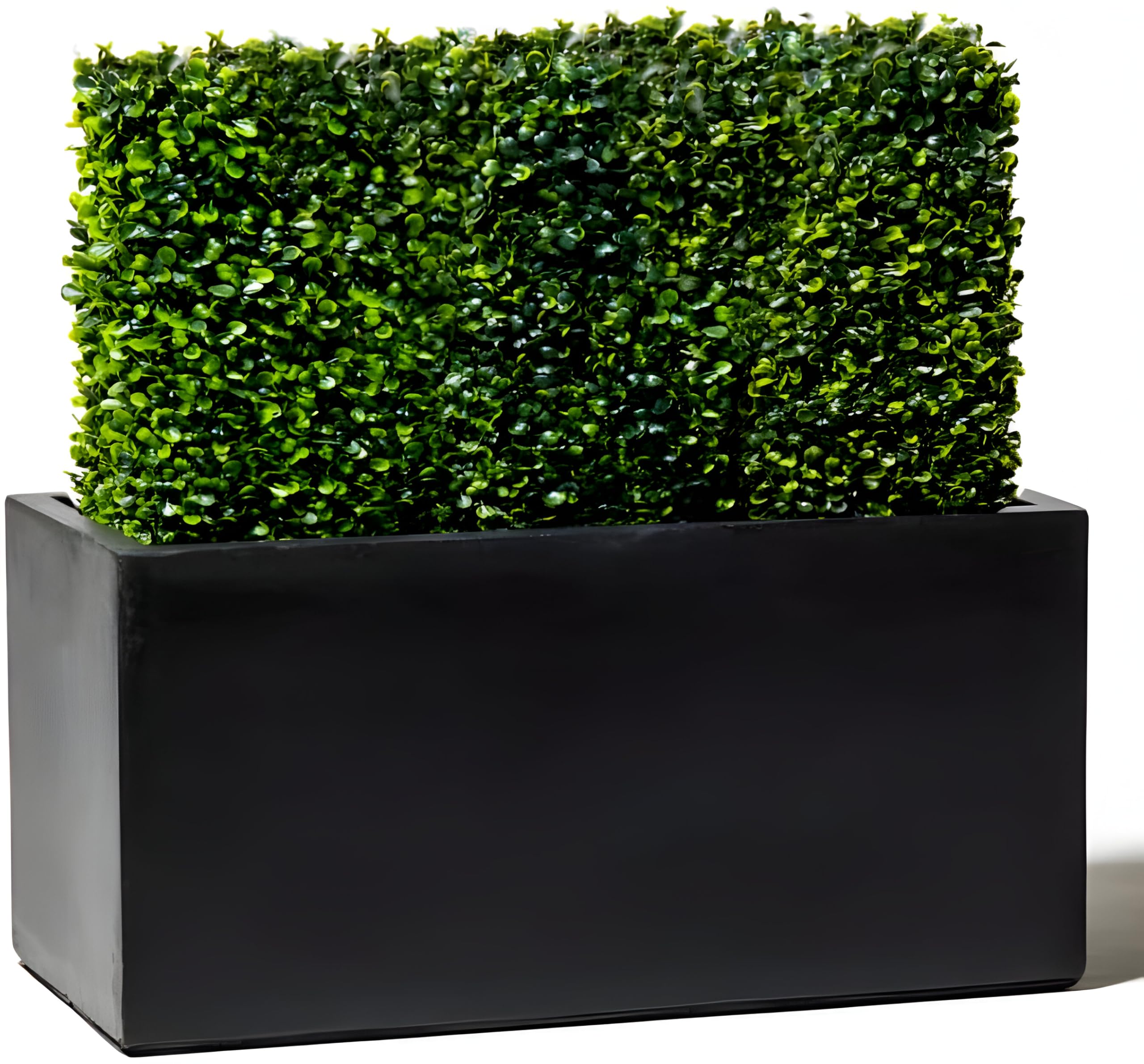 Primrose Grey Outdoor Small Terracotta Fibrecotta Dark Trough Planter Pot 50Cm (19.7In)
