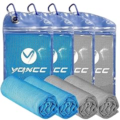 YQXCC Cooling Towels | 4 Pack 47"x12" | Ice Cool for Neck | Microfiber Soft Breathable Chilly | for Yoga, Sports, Golf, Gym, Camping, Running, Fitness, Workout & More Activities