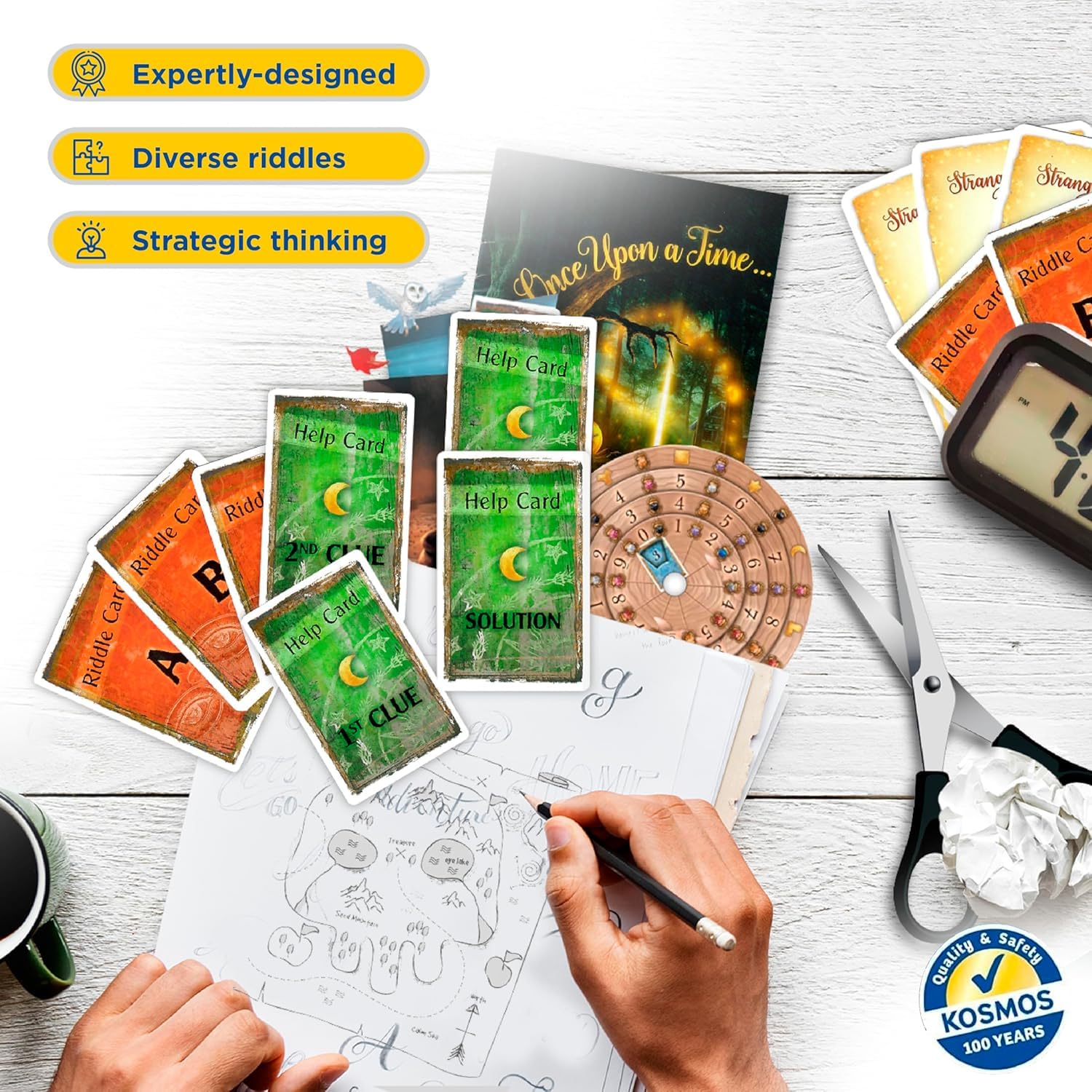 Thames & Kosmos - EXIT: The Enchanted Forest - Level: 2/5 - Unique Escape Room Game - 1-4 Players - Puzzle Solving Strategy Board Games for Adults & Kids, Ages 10+ - 692875