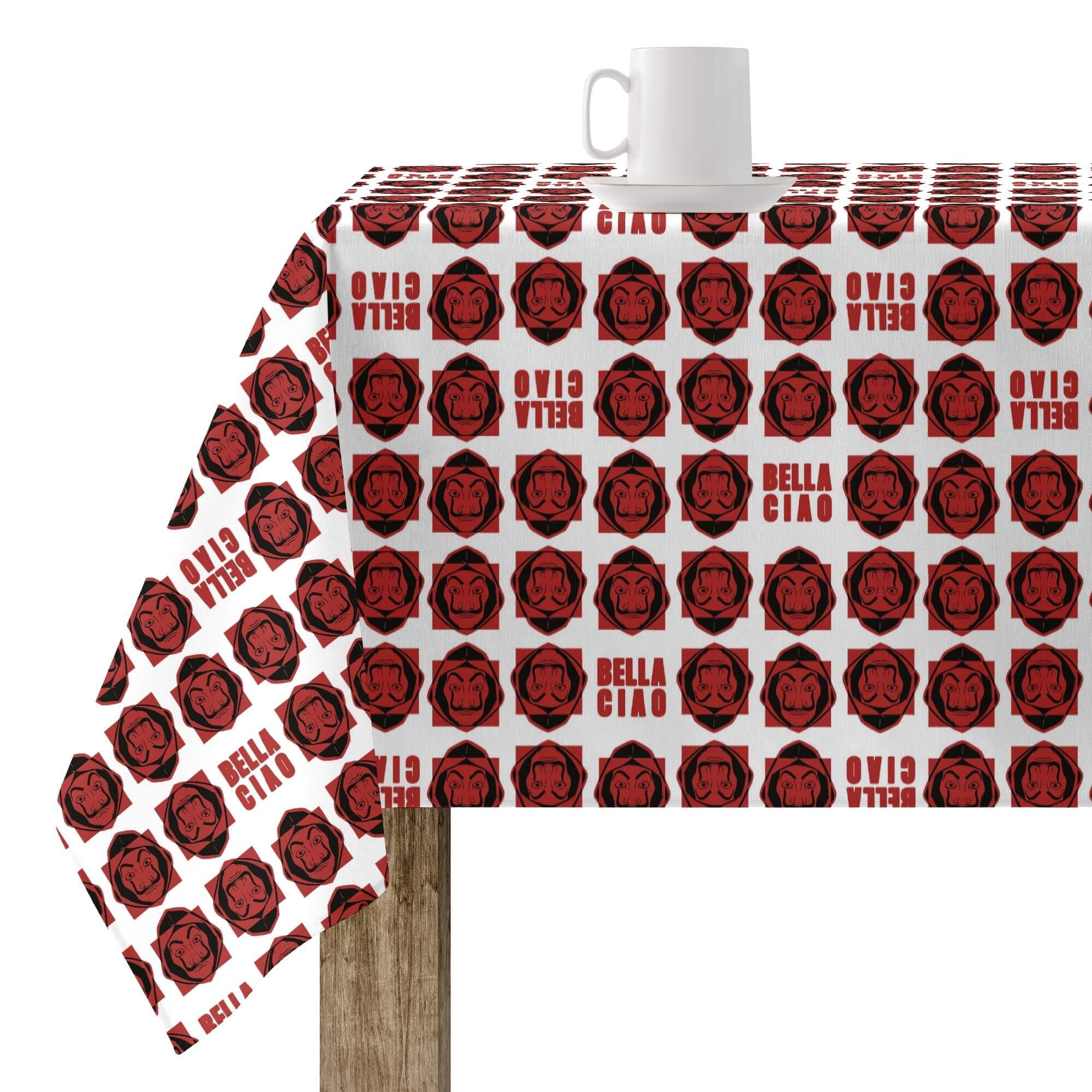 BELUM | Stain Resistant Tablecloth LCDP 01 W | Stain Resistant Tablecloth | Resinated Rectangular Table Tablecloth | Table Tablecloth | Kitchen Table Tablecloth | Home Table Tablecloth (200X140 cm)