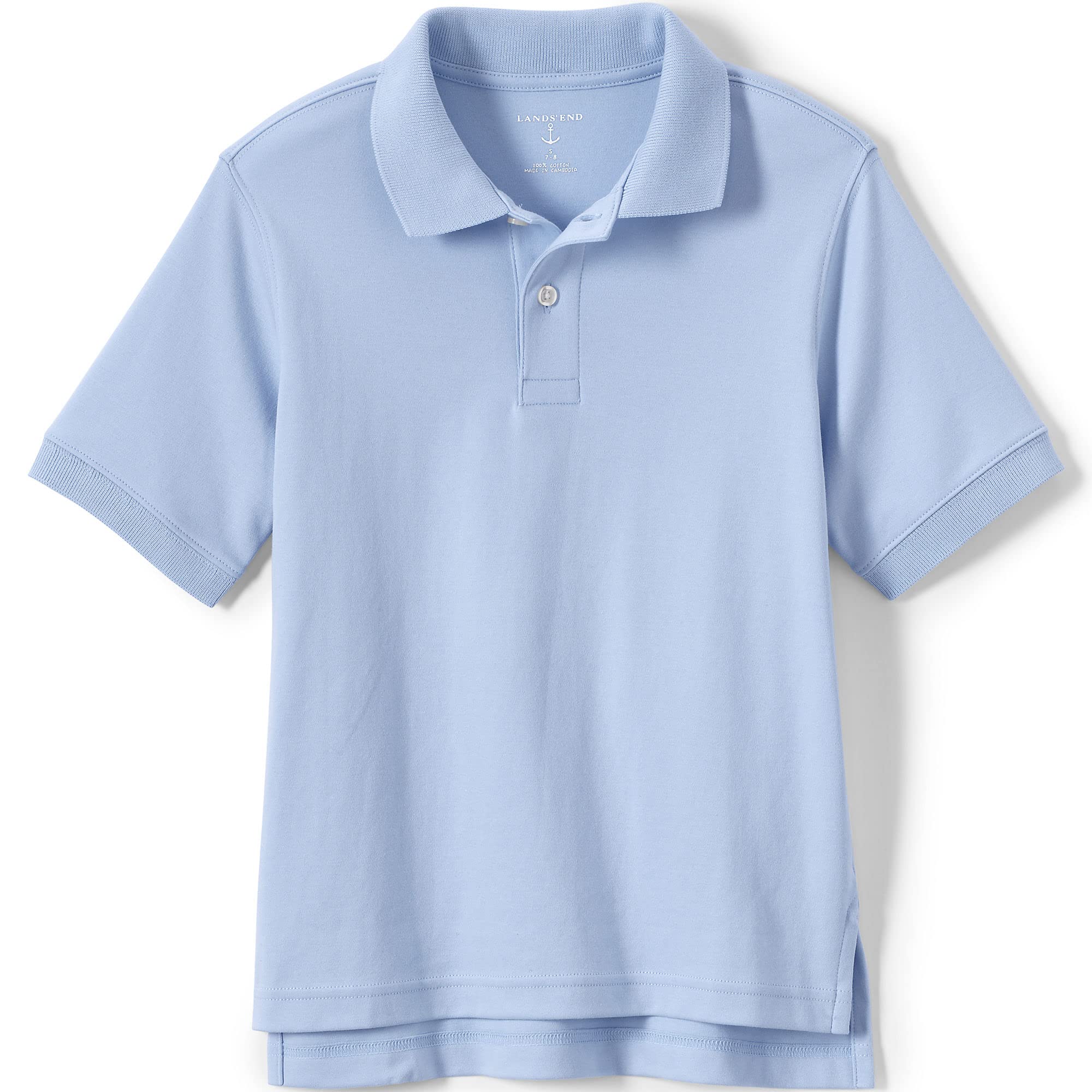 Lands' End School Uniform Kids Short Sleeve Interlock Polo Shirt