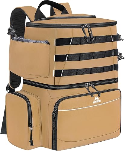 Miniatura 12 de MATEIN Mochila para Pesca, Bolsa de Equipo de Pesca Resistente al Agua con Soportes para Caña de Pescar y Enfriador, Regalos de Equipo para Hombres