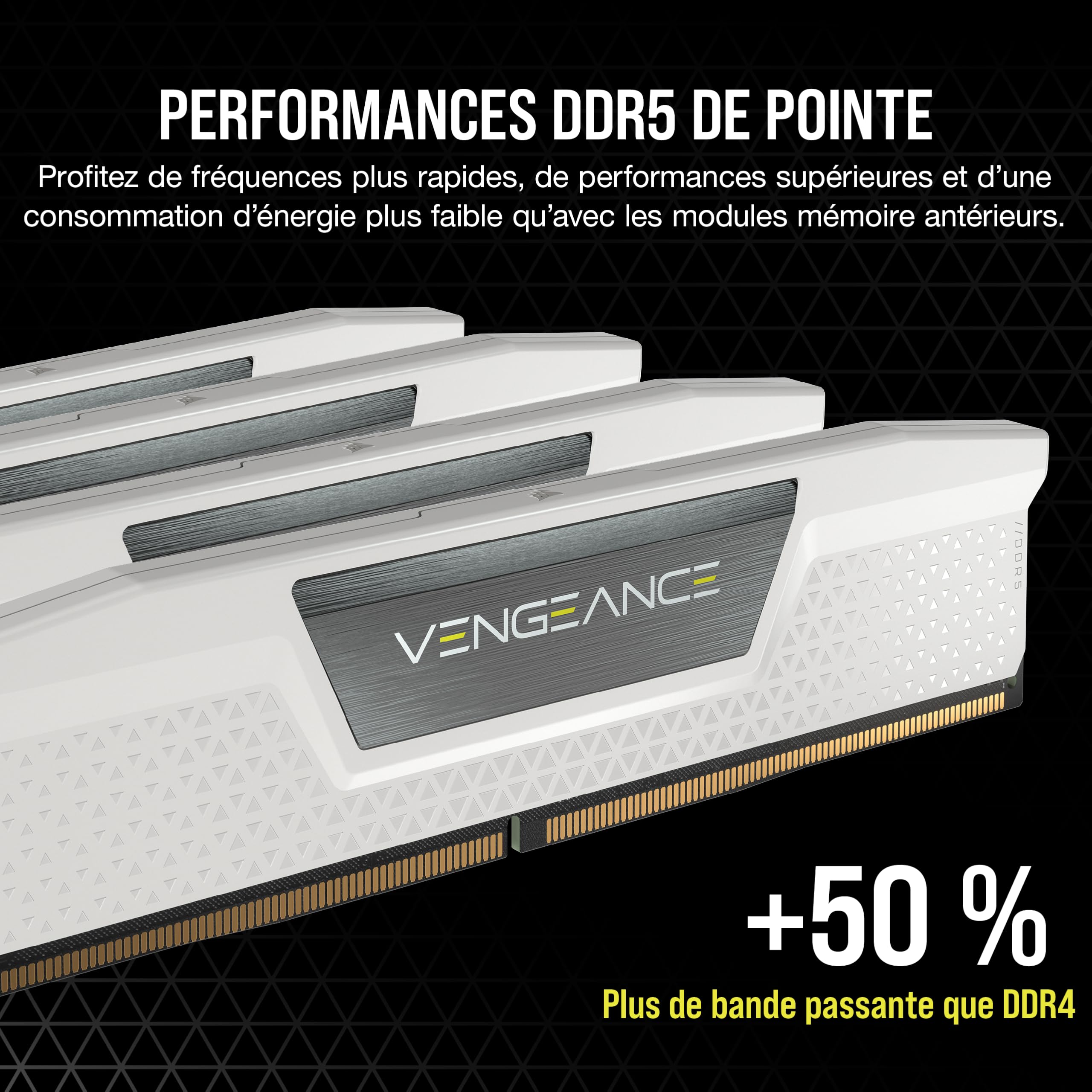 CORSAIR Vengeance DDR5 32Go (2 x 16Go) Jusqu'à 6400MHz AMD Intel RAM