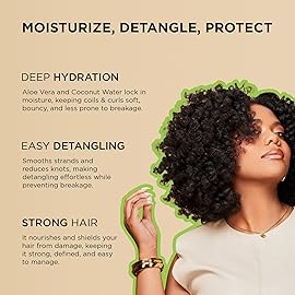 African Pride Moisture Miracle Pre-Shampoo Hair Detangler with Aloe & Coconut Water | Minimizes Breakage, Hydrates & Strengthens | Pre-Poo Treatment for Natural Coils & Curls | 18 oz.