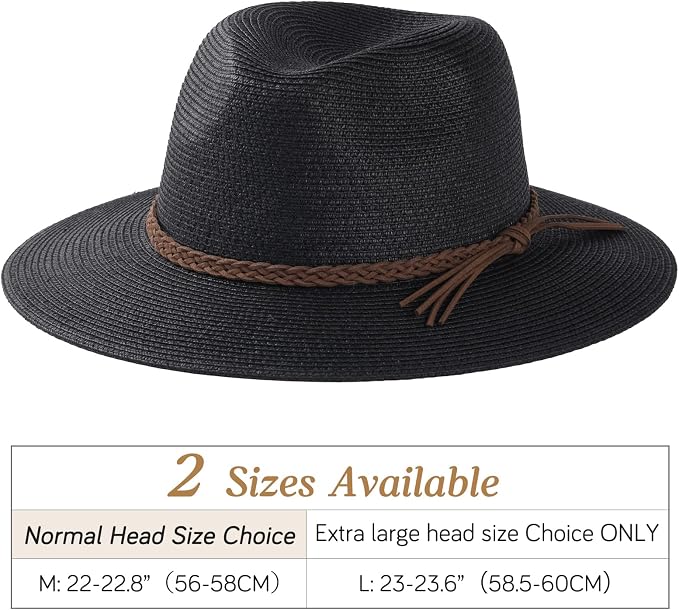 Wide Brim UV UPF 50+ Panama Fedora 