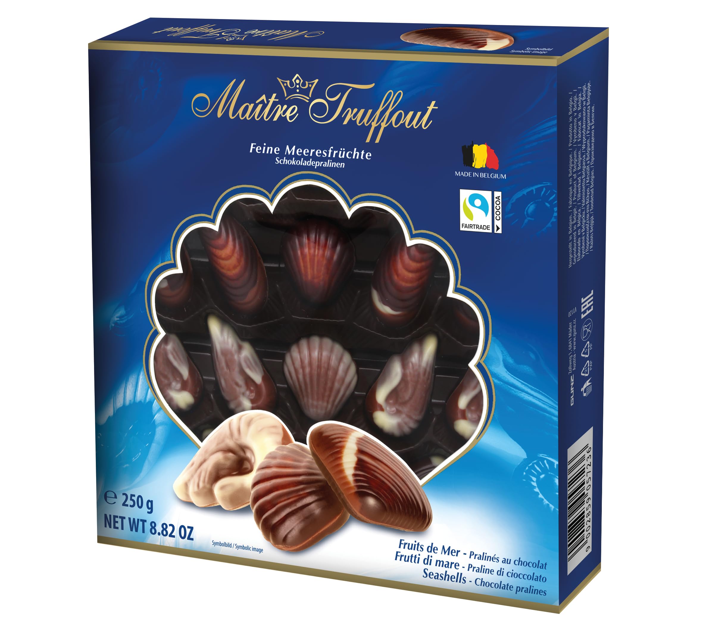 Gunz Maître Truffout Pralines Sea Shells, 250 g, Blue