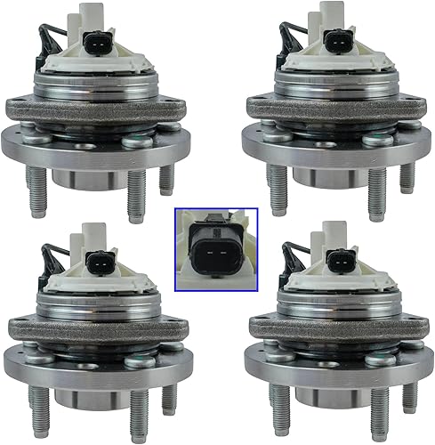 Vista 1063 de TRQ Juego de 2 rodamientos y bujes de rueda trasera izquierda y derecha compatible con Ford Expedition 2007-2010 Lincoln Navigator 2007-2010