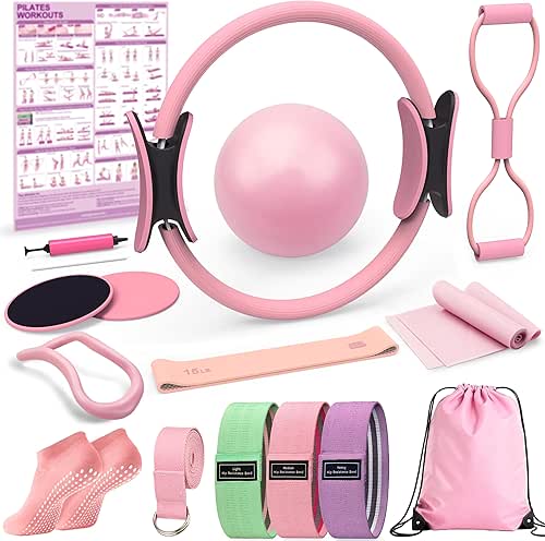 Pilates Kit for Home Workouts, Pilates Equipment Ring and Ball