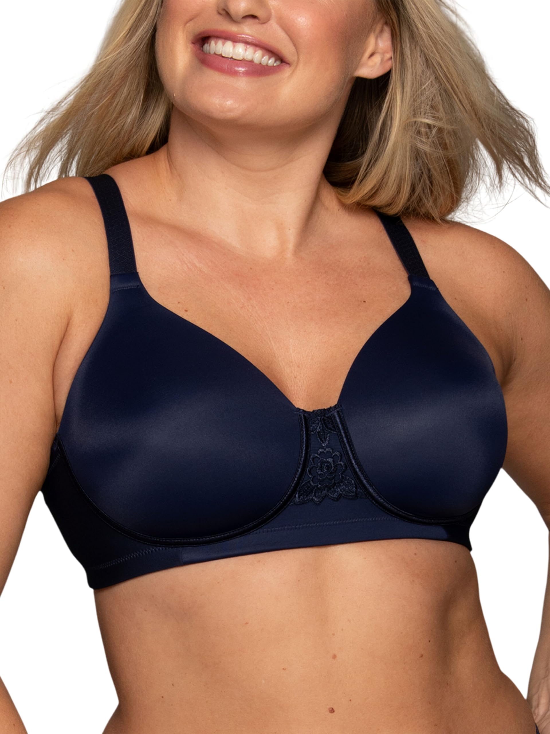 Vanity Fair Women's Beauty Back Full Figure Wirefree Bra 71380, Ghost Navy, 40DD