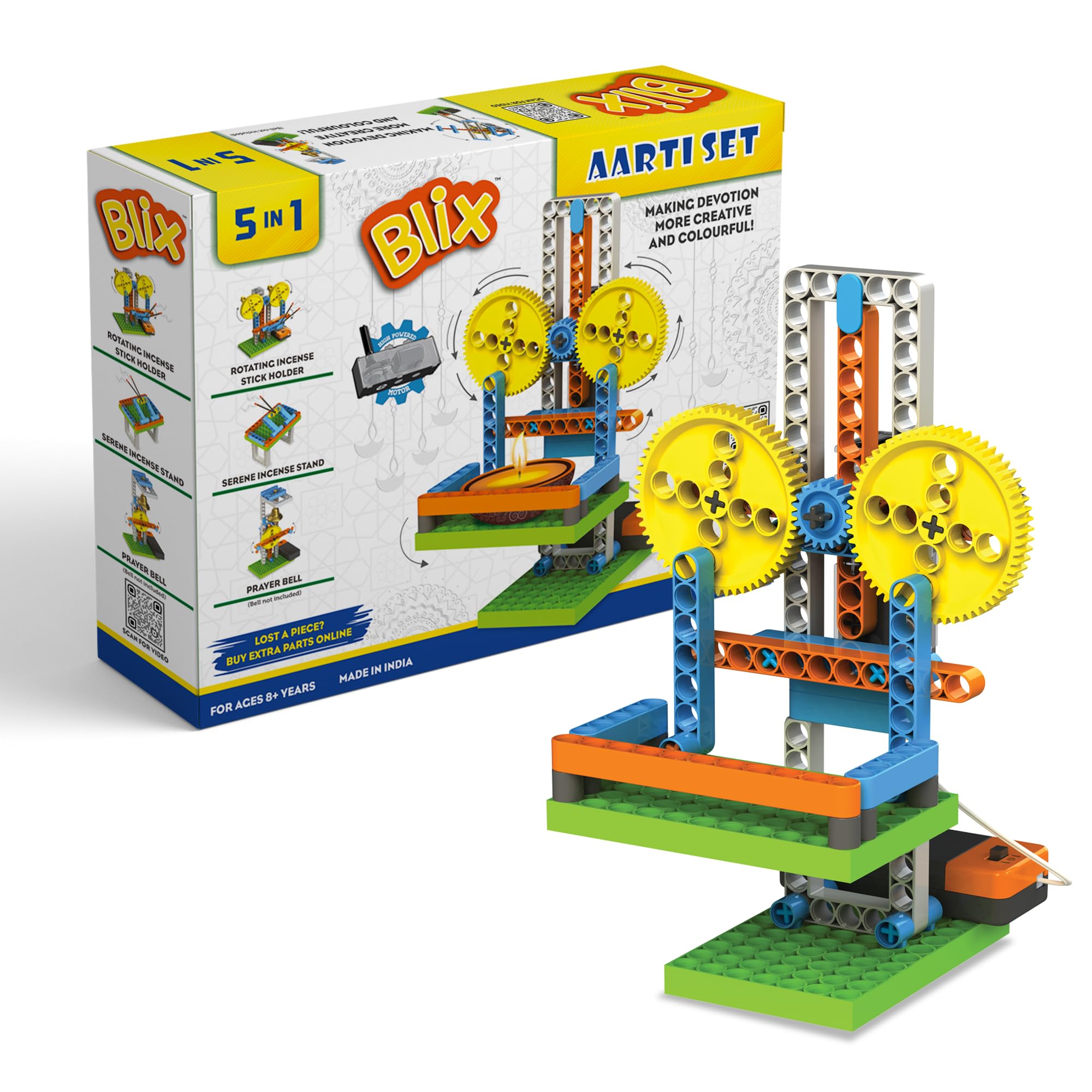 Blix Aarti Construction Set: Motorized STEM Toy with 75+ Pieces – Build 5 Devotional Models for Kids 8+ (B0BDMKJGJZ) Amazon Price History, Amazon Price Tracker