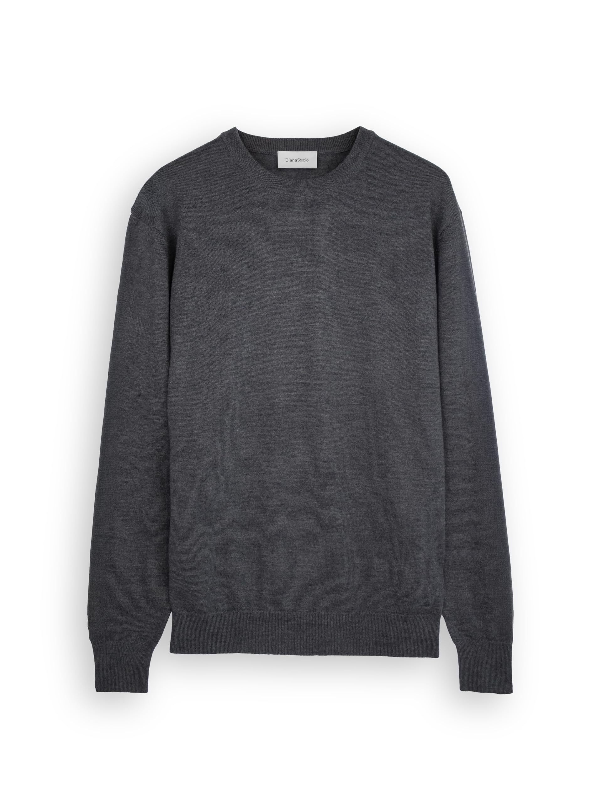 Diana Studio - Maglione Girocollo Basico in 100% Lana Merino, Uomo, Tinta Unita, Maniche Lunghe, Regular Fit