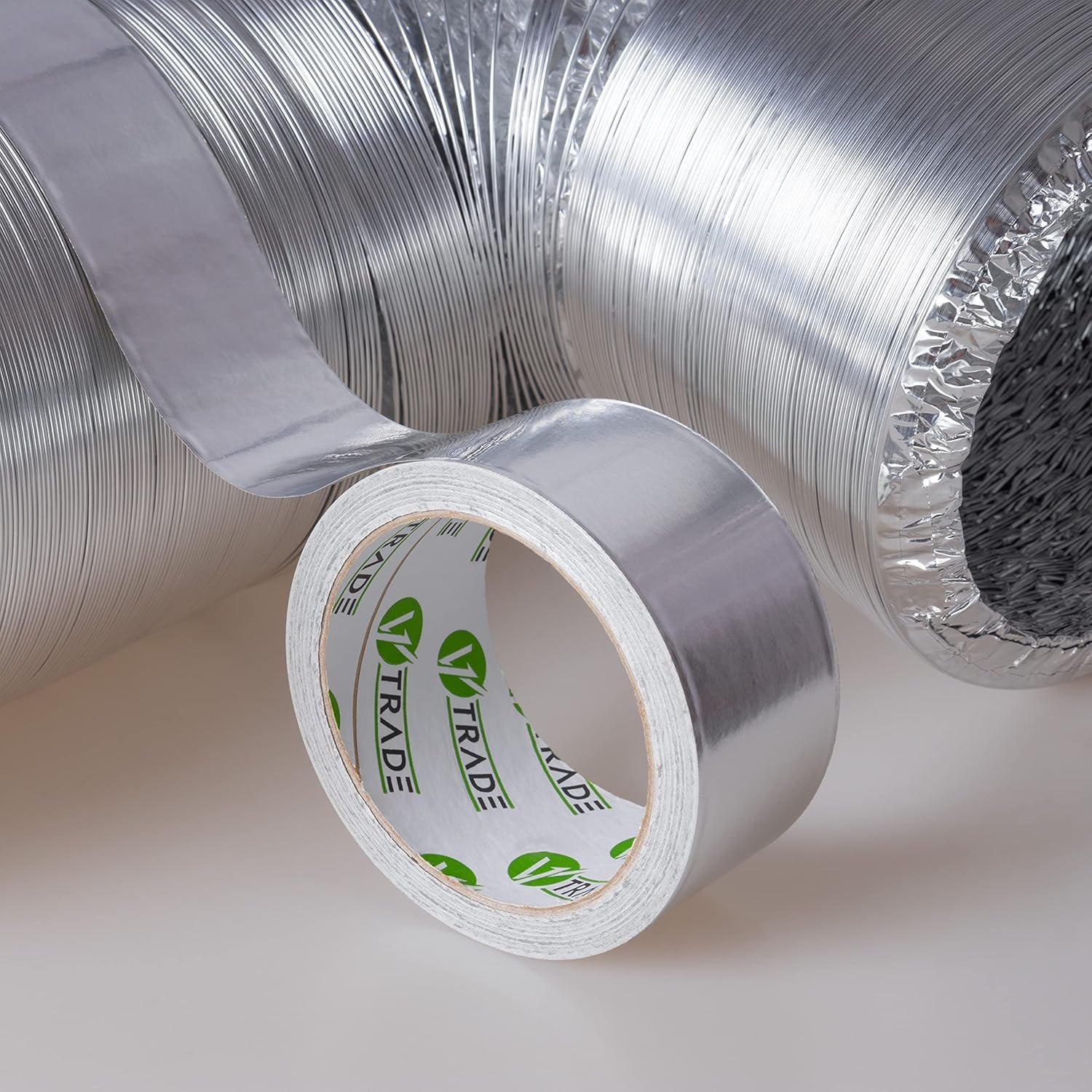 V1 TRADE Nastro Alluminio Adesivo Alte Temperature 48 mm x 50 m - Nastro Adesivo Alluminio per Riparazioni - Resistente ad Acqua