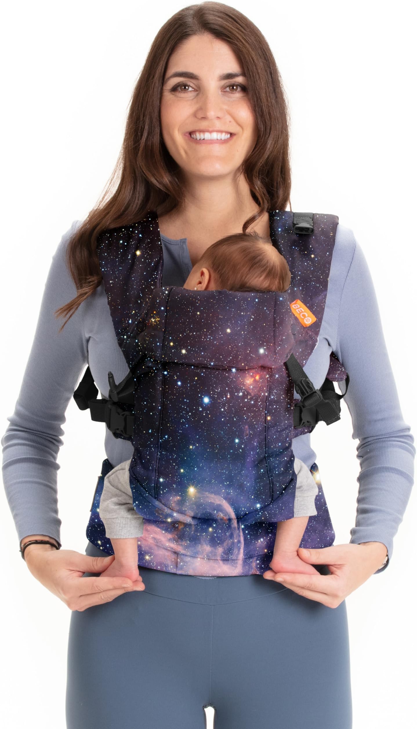 BecoBaby Carrier Gemini - Carina Nebula, Sleek and Simple 5-in-1 All Position Backpack Style Sling for Holding Babies, Infants and Child from 7-35 lbs Certified Ergonomic