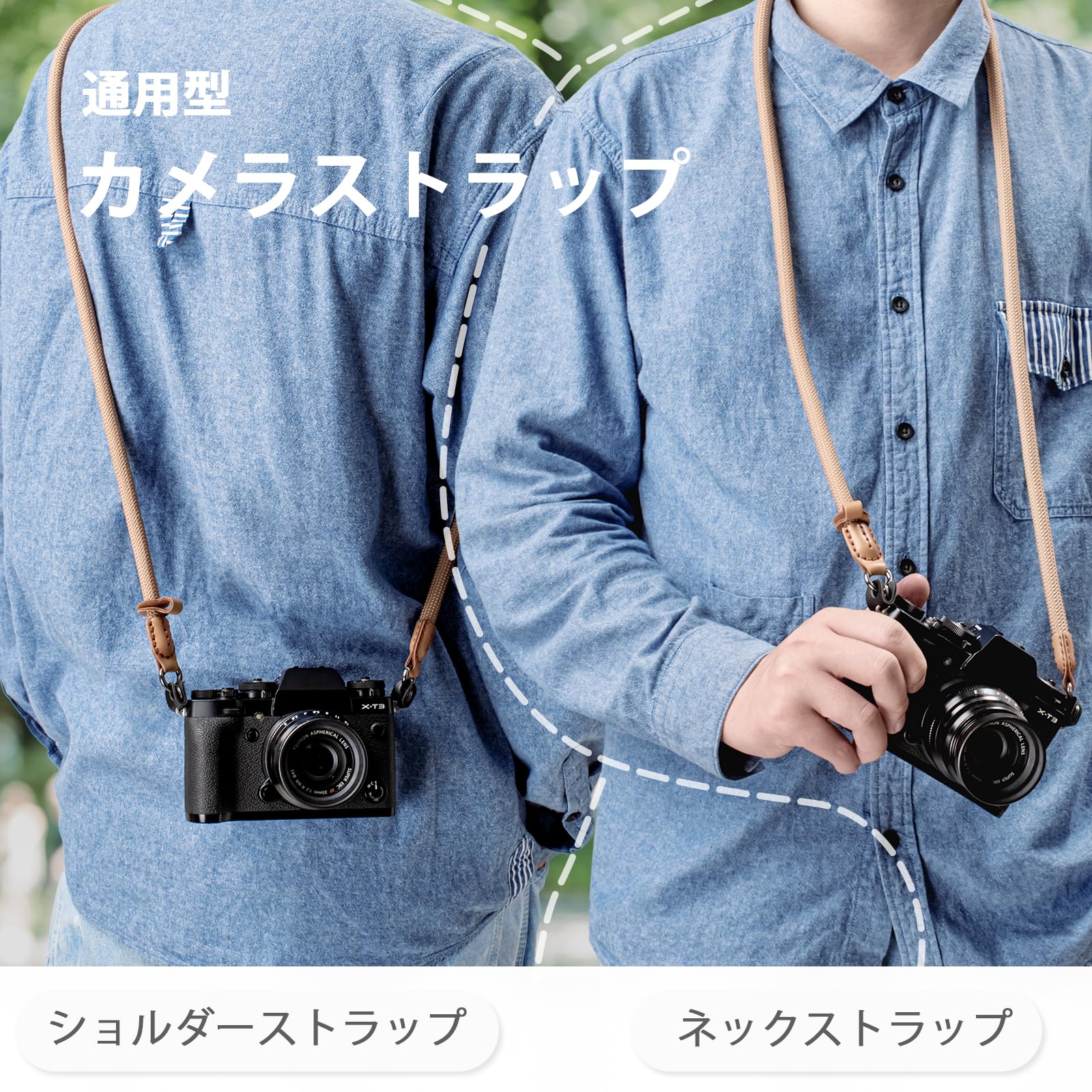 werra フィルムカメラ、カメラストラップ付き カメラストラップ 【camerastrap】大島紬・レザー・小物 | 本場