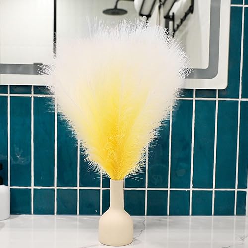 Miniatura 6 de Arreglo de 6 Piezas de Hierba de Pampa Sintética - 18 Pulgadas/45cm de Pasto Artificial Esponjoso y Pomposo para Decoración Boho Chic del Hogar