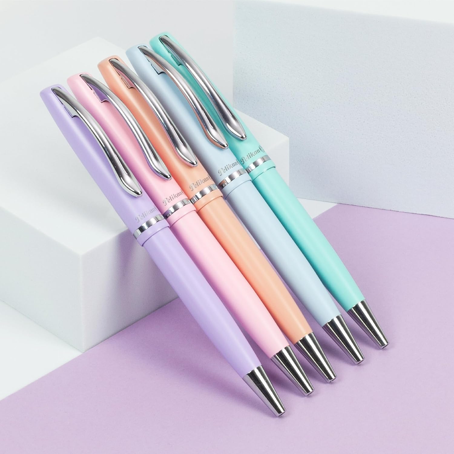 Pelikan Jazz Pastel Ballpoint Pen with Medium Point, Blue Ink Refill, Mint, Boxed, 1 Each (812627)