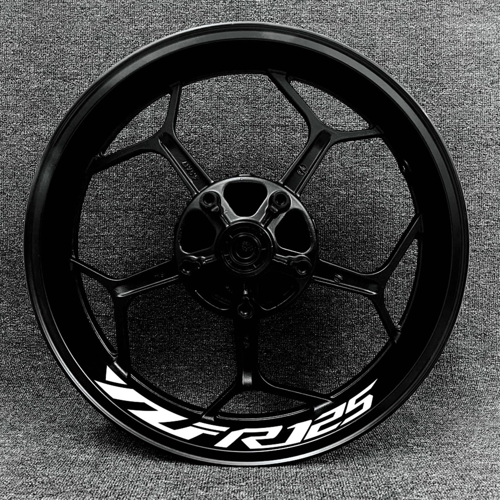 Accessories Motorcycle Reflective Rim Edge Emblem Stripes Wheel Stickers Decals for Yamaha YZF R125 Decorative(Color3)