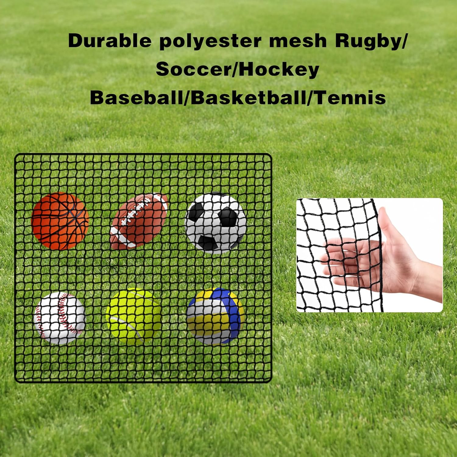 Golf Net, 12X12ft /12X15ft/12X20ft Golf Practice Net Sports Practice Barrier Net for Baseball, Hockey, Soccer, Netting for Garage, Backyard, Indoor Outdoor Sports Netting