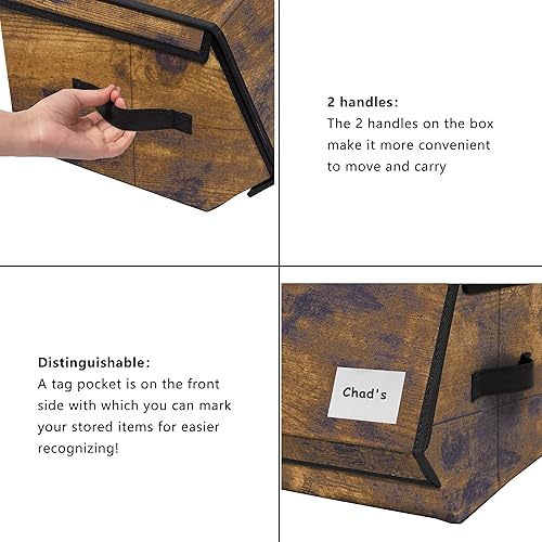 Miniatura 6 de Contenedores de almacenamiento apilables, juego de 3 cajones de almacenamiento para ropa, organizador de cubos con tapa, caja de almacenamiento de