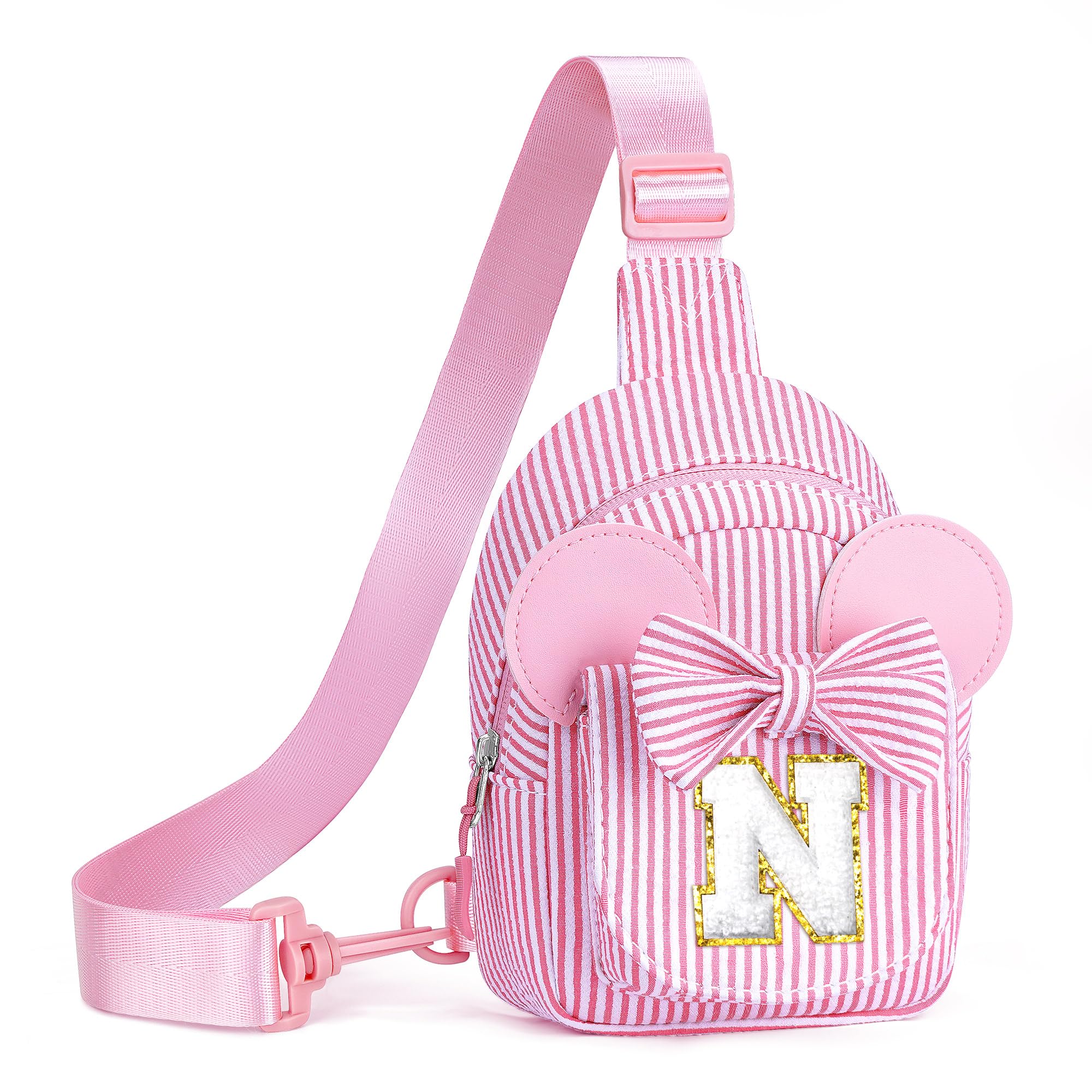 Personalized Gifts for Girls Sling Bag Purse for Toddler, Pink N
