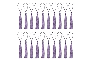 Tupalizy Mini Silky Handmade Purple Tassels for DIY Craft Projects