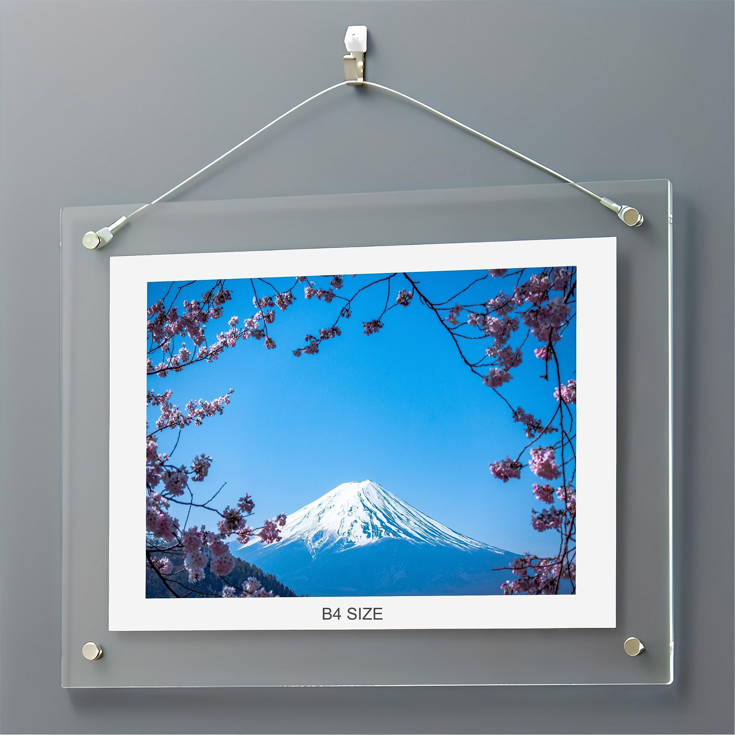 Amazon.co.jp B4 Clear Acrylic Photo Frame, Clear Picture Frame, Wall