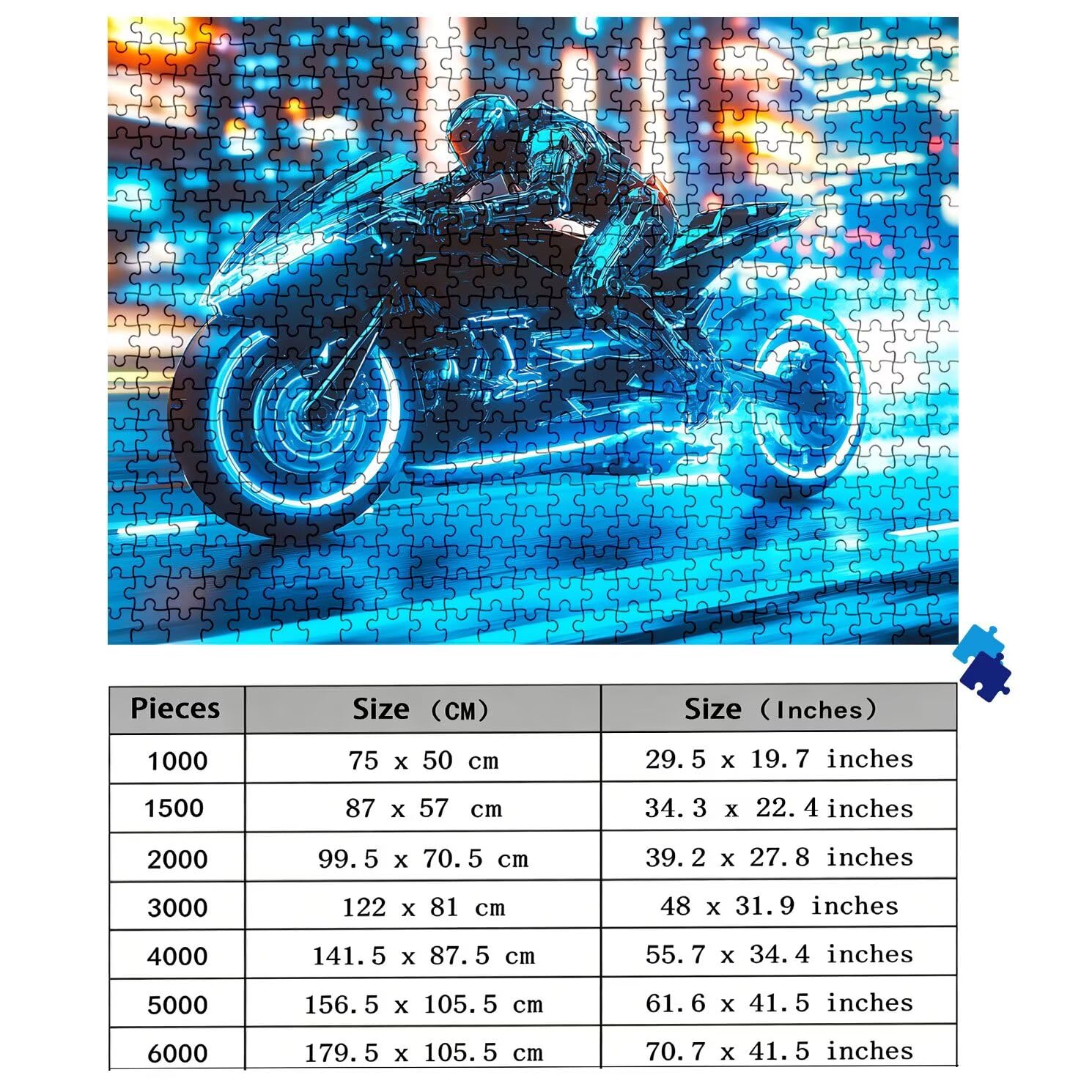 Puzzle 2000 elementów, drewniane puzzle dla dorosłych, auto, fantazyjne, klasyczne puzzle 99,5 x 70,5 cm, gra rodzinna, redukcja stresu, gra myśląca, dla miłośników puzzli, W0-39