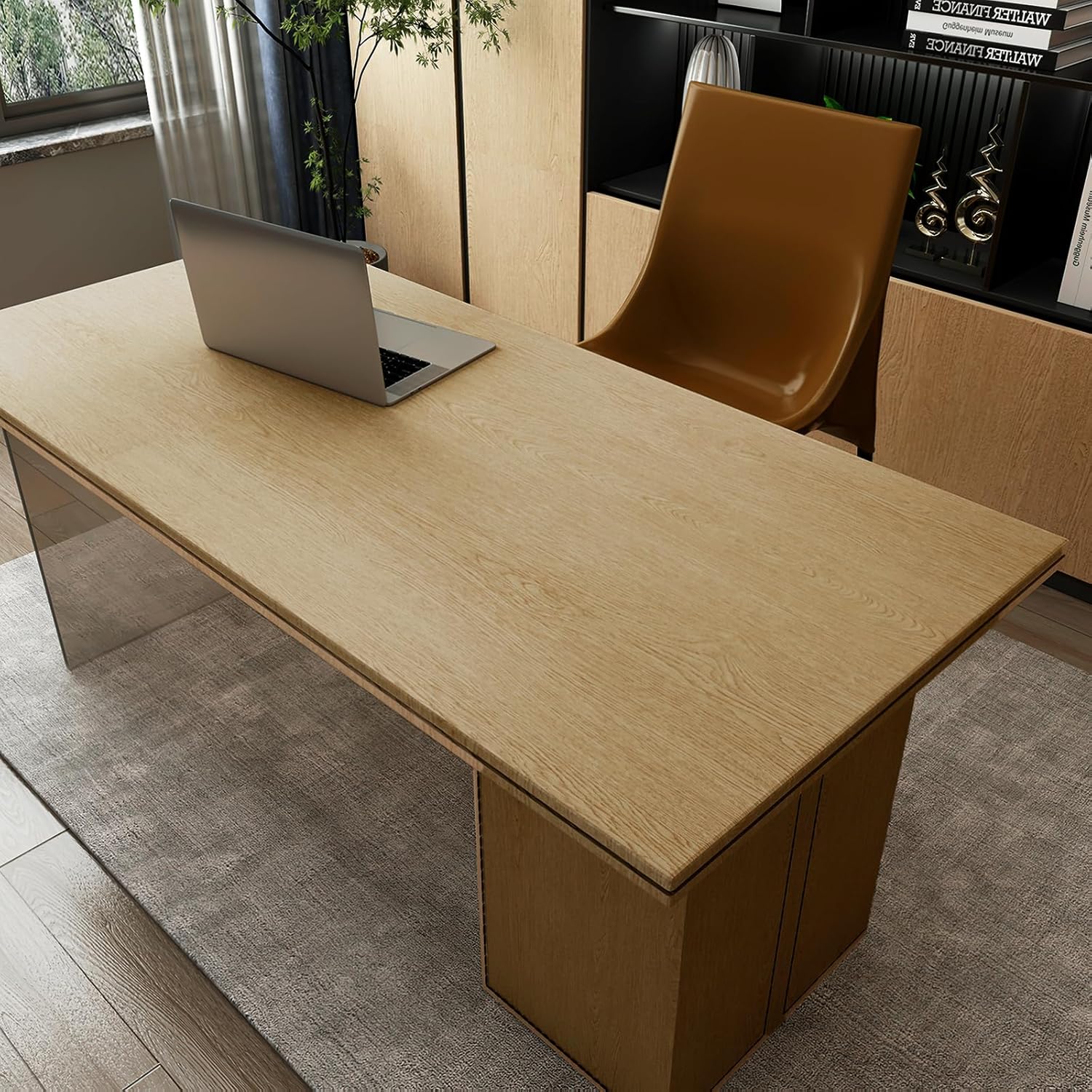 157x31 Wide Peel and Stick Wallpaper Thick Brown Wood Grain Contact Paper Self Adhesive Waterproof Faux Wood Wallpaper for Bedroom Bathroom Kitchen Walls Textured Wallpaper Renter Friendly