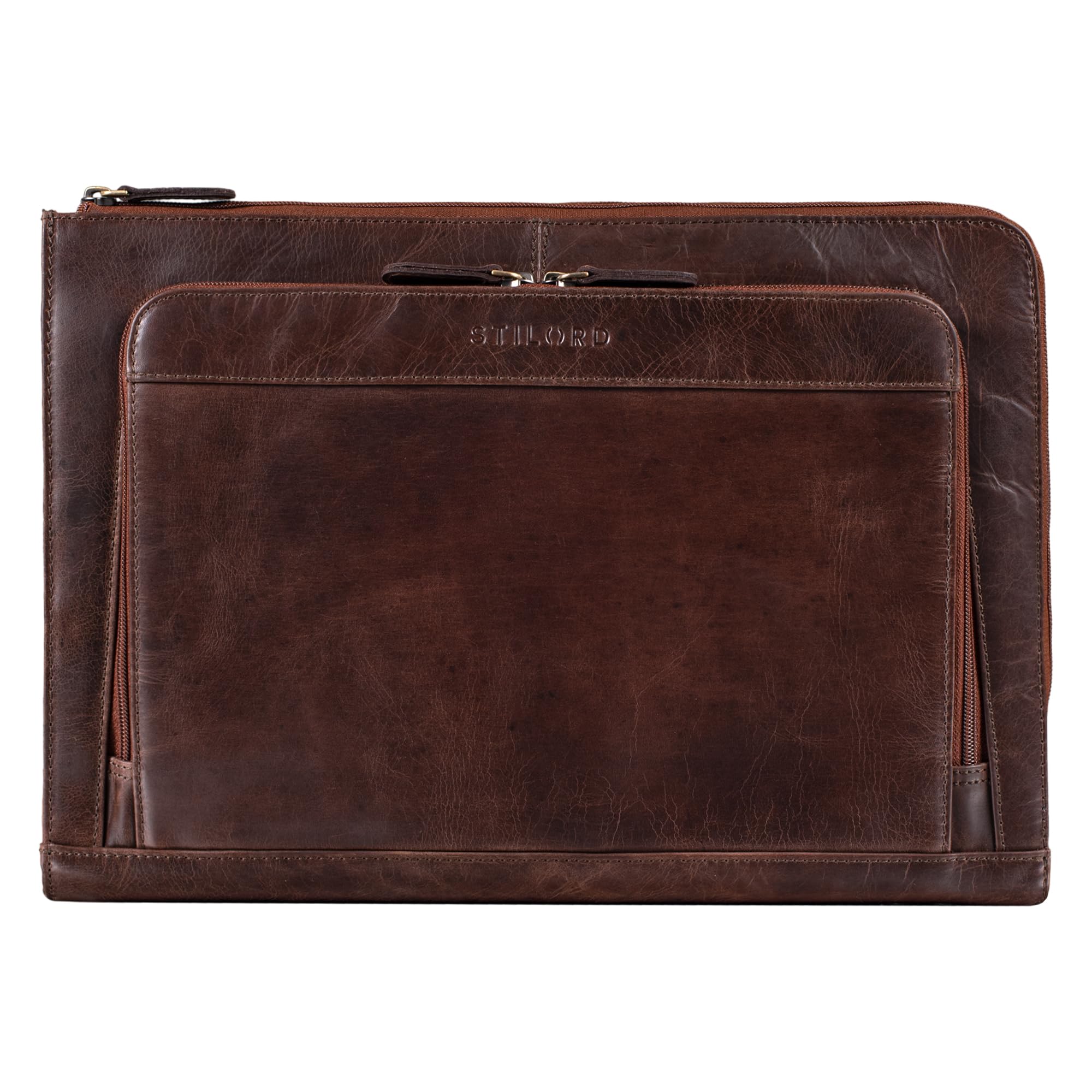 STILORD "Dillon" Conference Folder Leather Vintage Business Case A4 Laptop Case13,3 Inch Notebook MacBook Case Bag Cover Briefcase Envelope Portfolio Colour:Lyon - Image 3