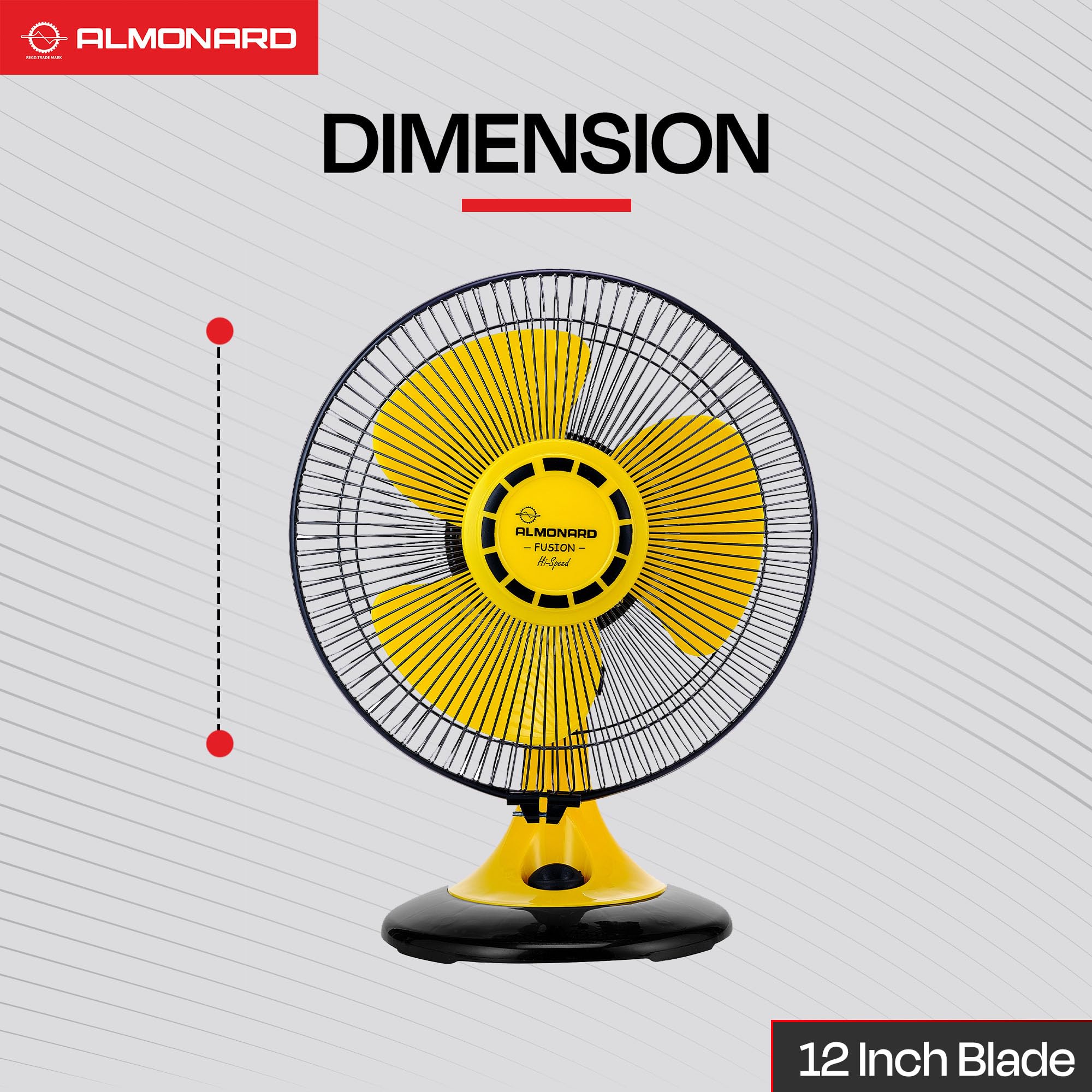 Almonard Wall & Table Fan - 78W, 3 Speeds, FREE SHIPPING -3