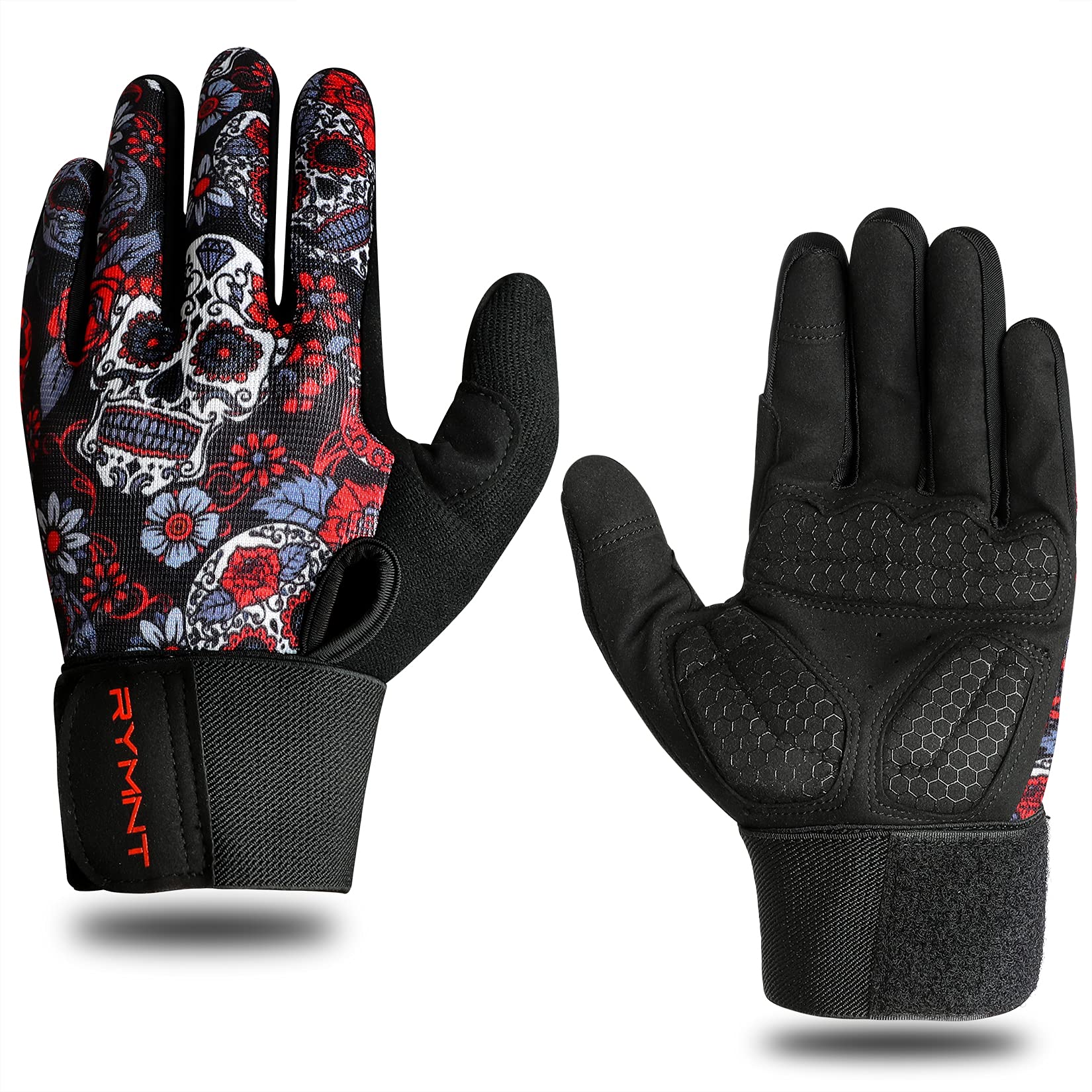 RYMNT Full Fingers Workout Gloves for Women Men-Gym Gloves for Women Weight Lifting, Exercise Crossfit Weightlifting Gloves-Touch Screen-Extra Grip Foam-Padded-Anti-Slip for Fitness,Training,Cycling