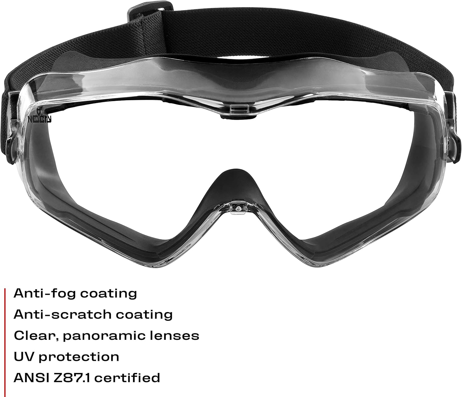 NoCry Anti Fog Safety Goggles with Scratch and Impact Resistant, Clear